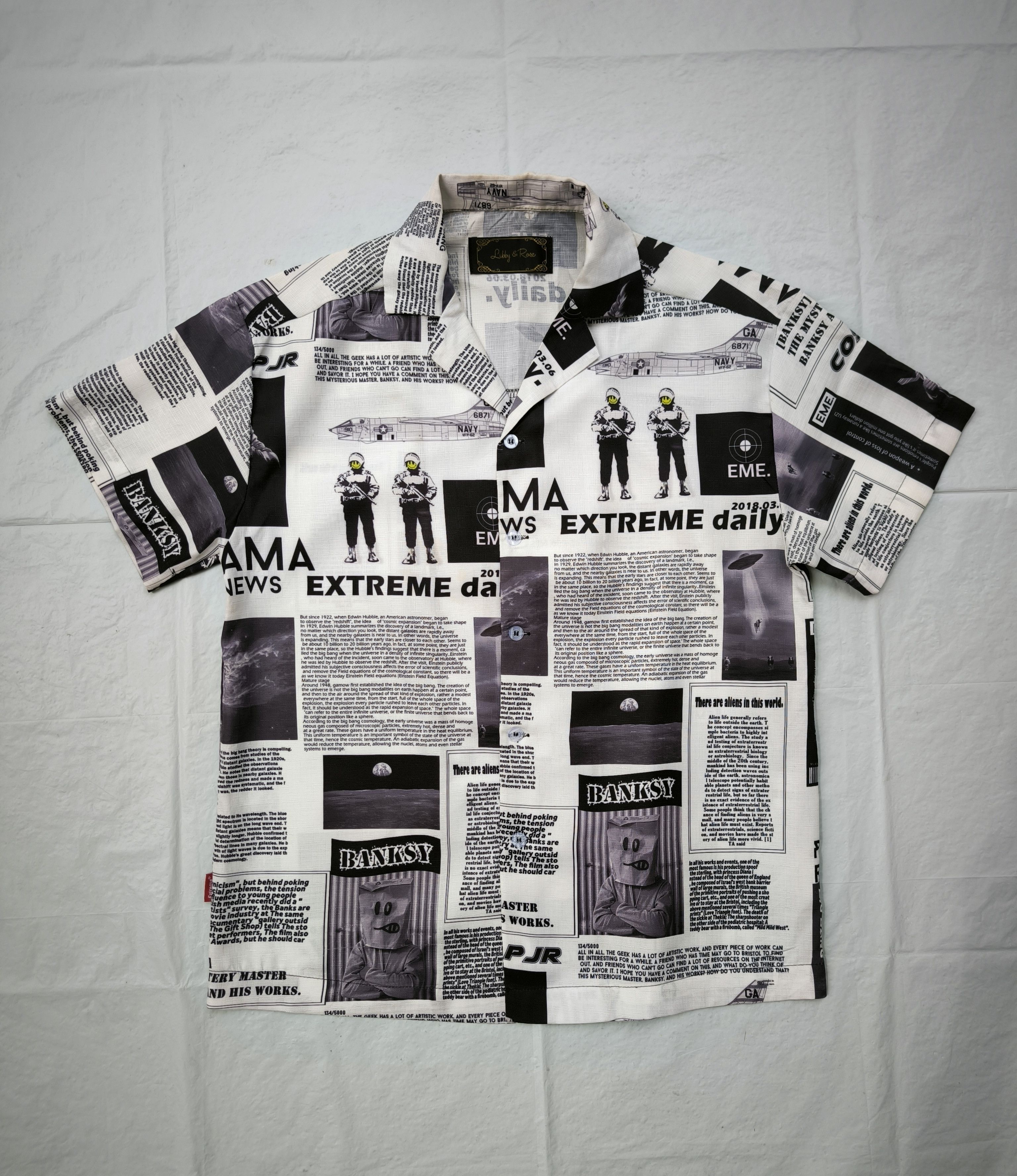 Japanese Brand LIBBY & ROSE open collar magazine shirt styled hawaii Size US S / EU 44-46 / 1 - 1 Thumbnail