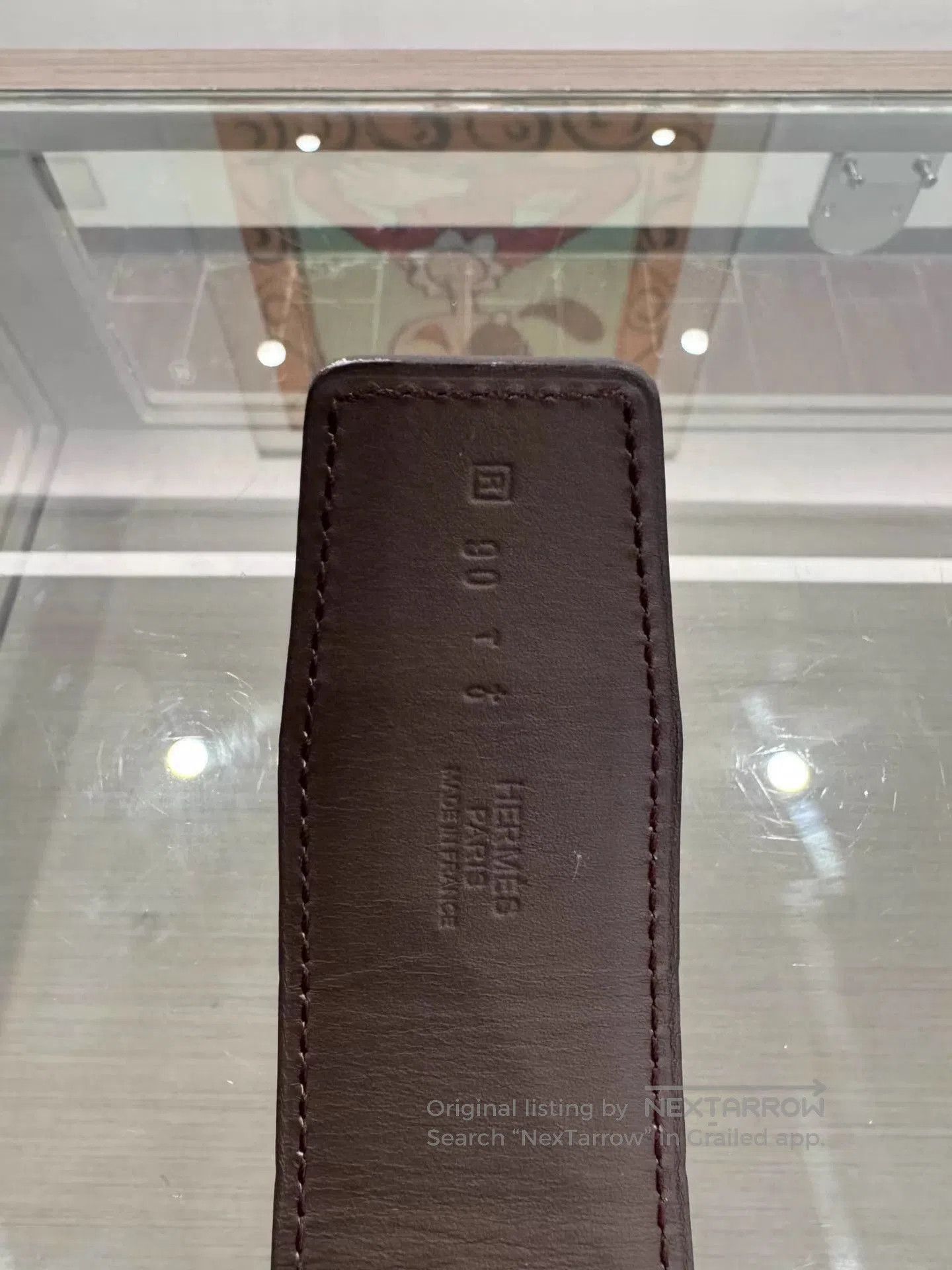 Hermes Black Leather Belt with Gold H Buckle. Size ONE SIZE - 8 Thumbnail