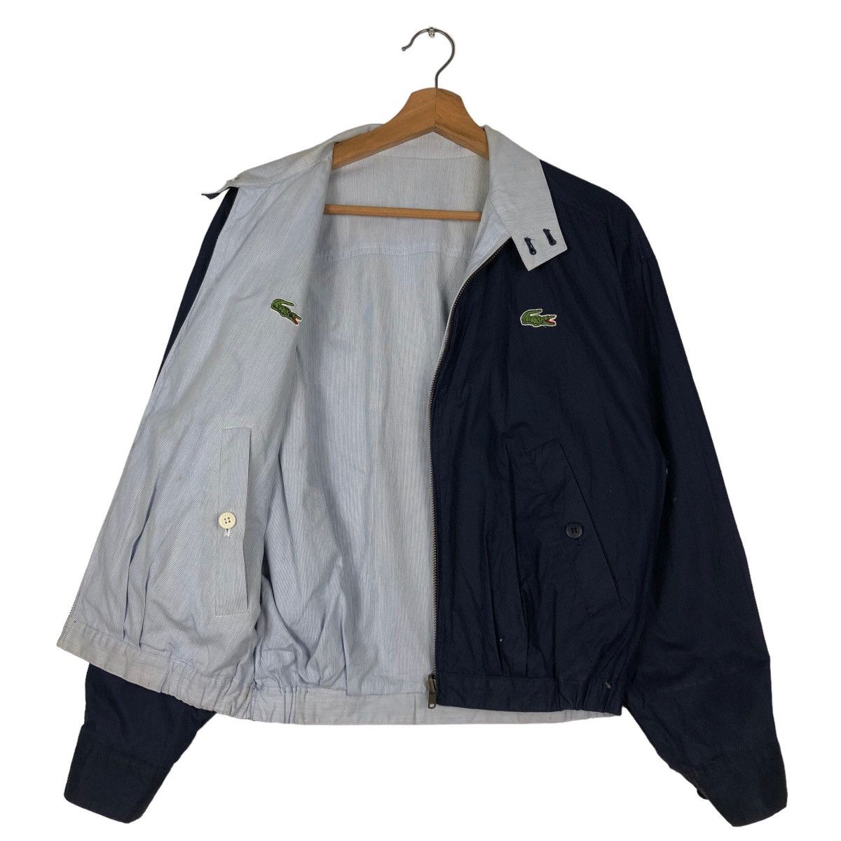 Japanese Brand 🔥Vintage Reversible Bomber Jacket Chemise Lacoste Big Logo Size US M / EU 48-50 / 2 - 10 Thumbnail