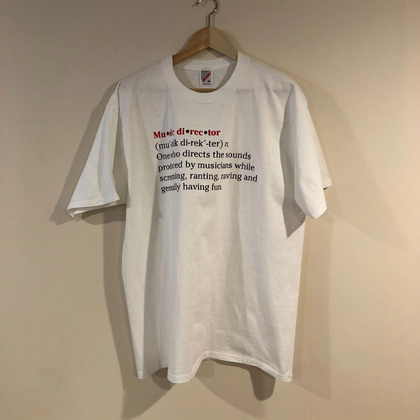 Vintage 1990s 'Music Director' Definition T-shirt 90s Size US XL / EU 56 / 4 - 2 Thumbnail