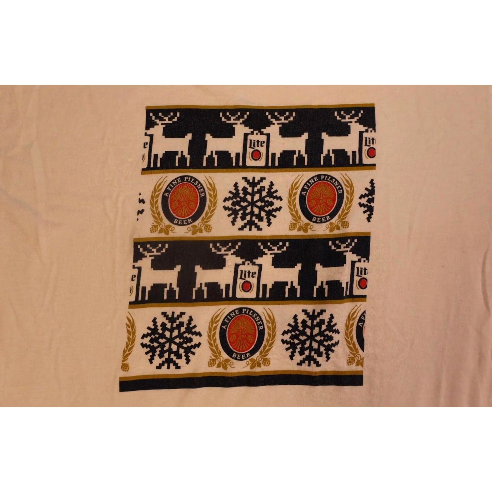Gildan Miller Lite Ugly Sweater Shirt Medium Gildan White Polo Mens Size US M / EU 48-50 / 2 - 2 Thumbnail