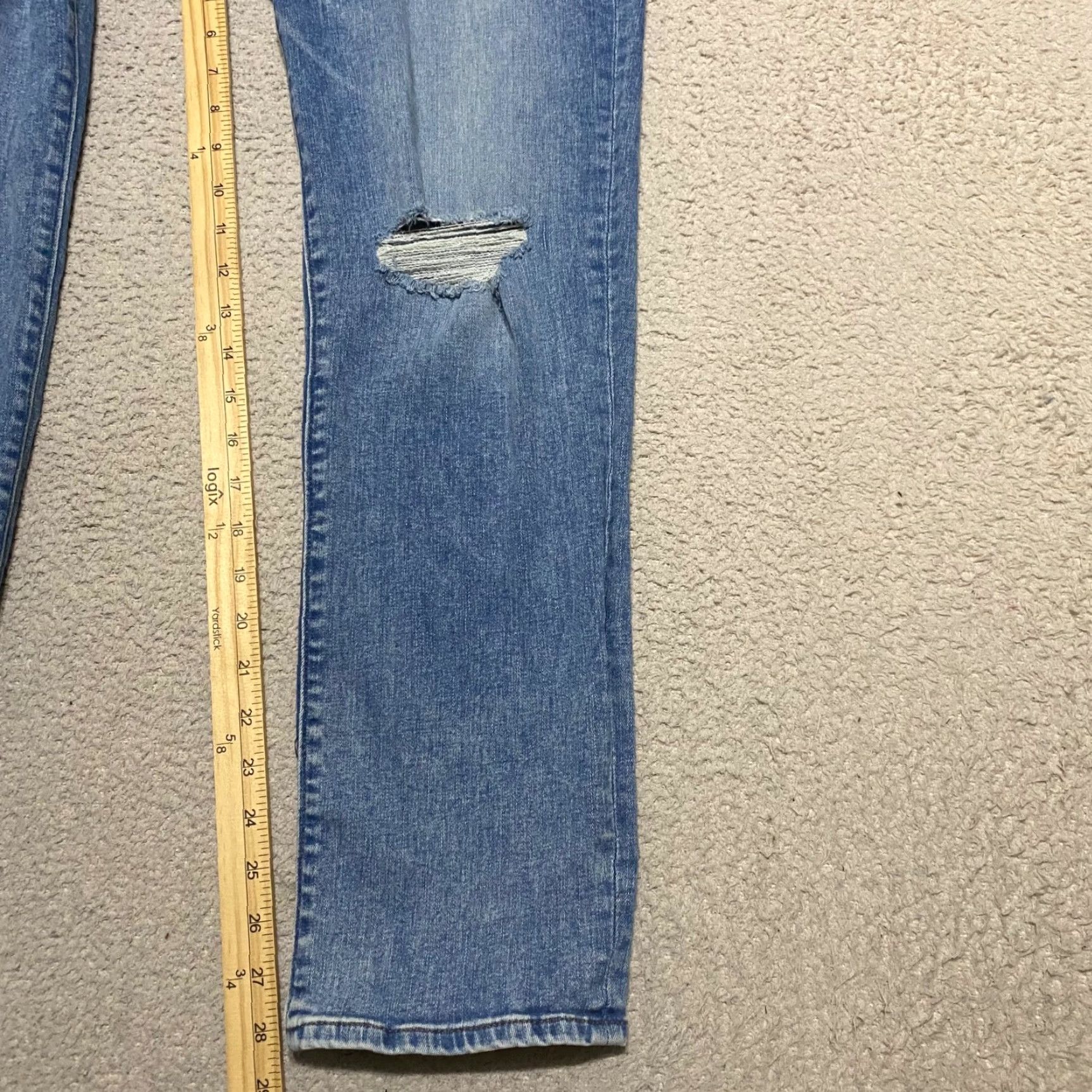Express Express Jeans Slim Straight Men 36x30 Blue Denim Medium Wash Stretch Pockets 5-Pocket Design Vintage No Size US 36 / EU 52 - 6 Thumbnail