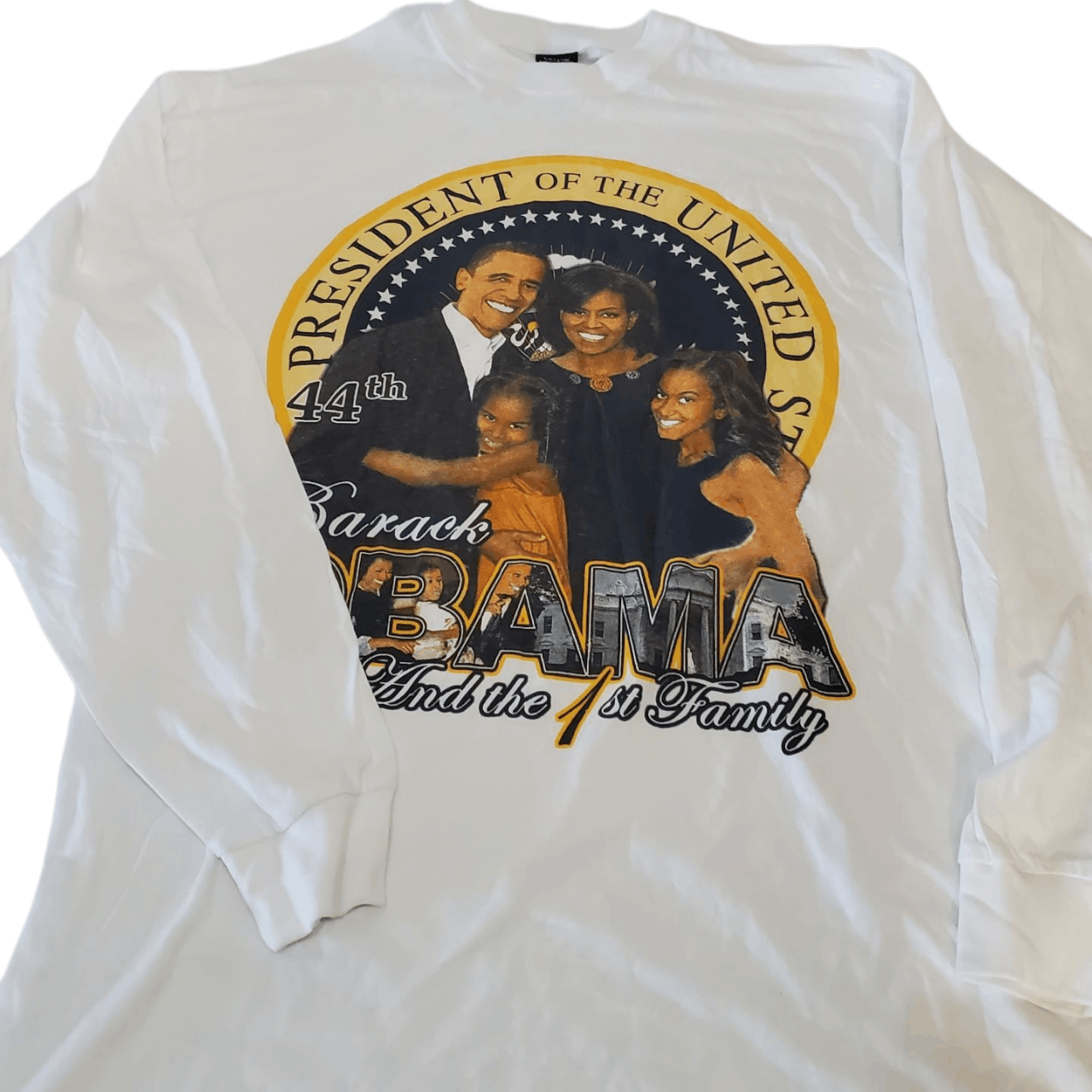 Vintage ✅️Y2K Barrack Obama and the 1st Family Longsleeve T-Shirt Size US XL / EU 56 / 4 - 2 Thumbnail