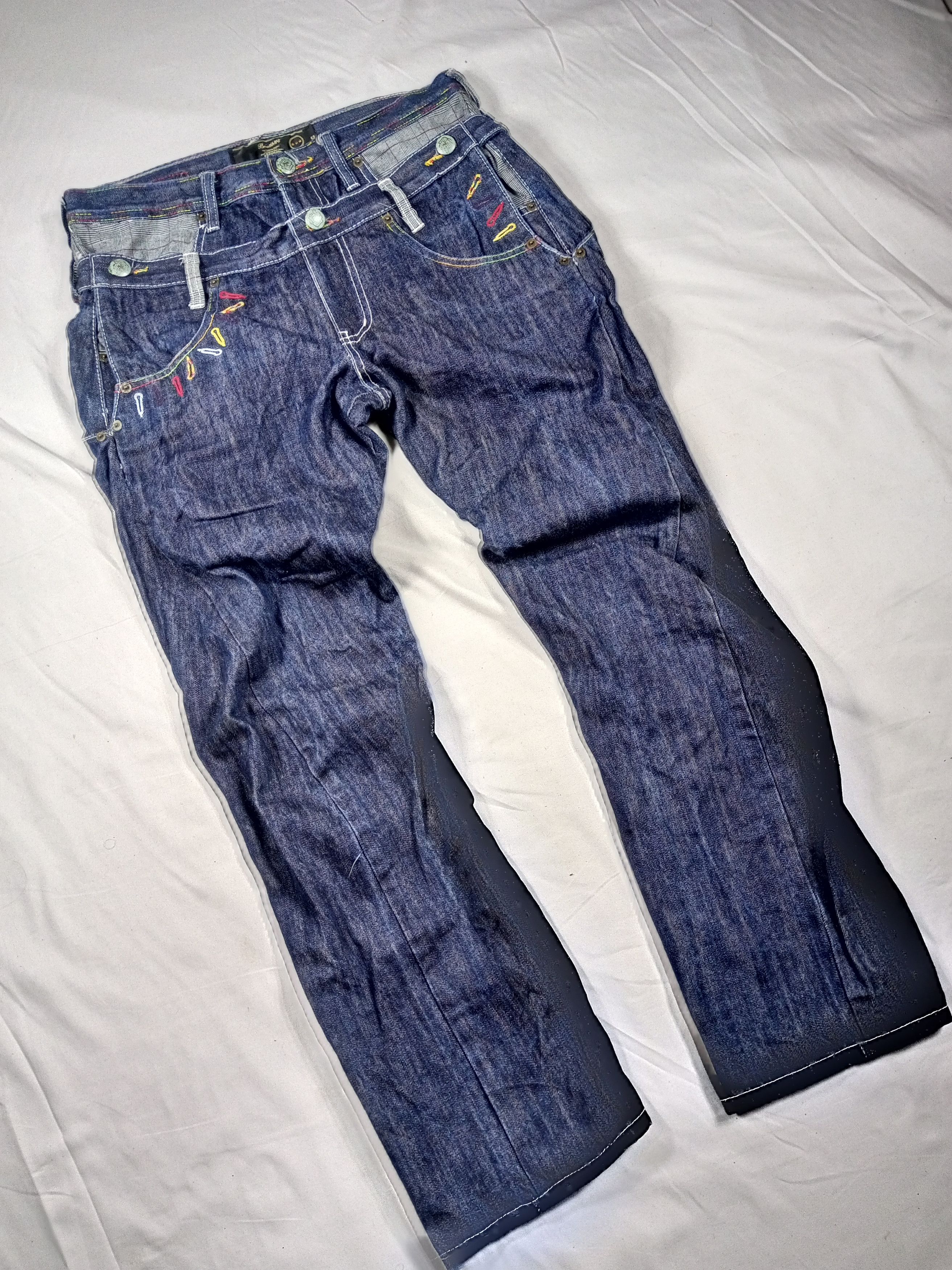 Japanese Brand BreathMINT Double Waist Japan Raw Denim Y2K Size US 32 / EU 48 - 3 Thumbnail