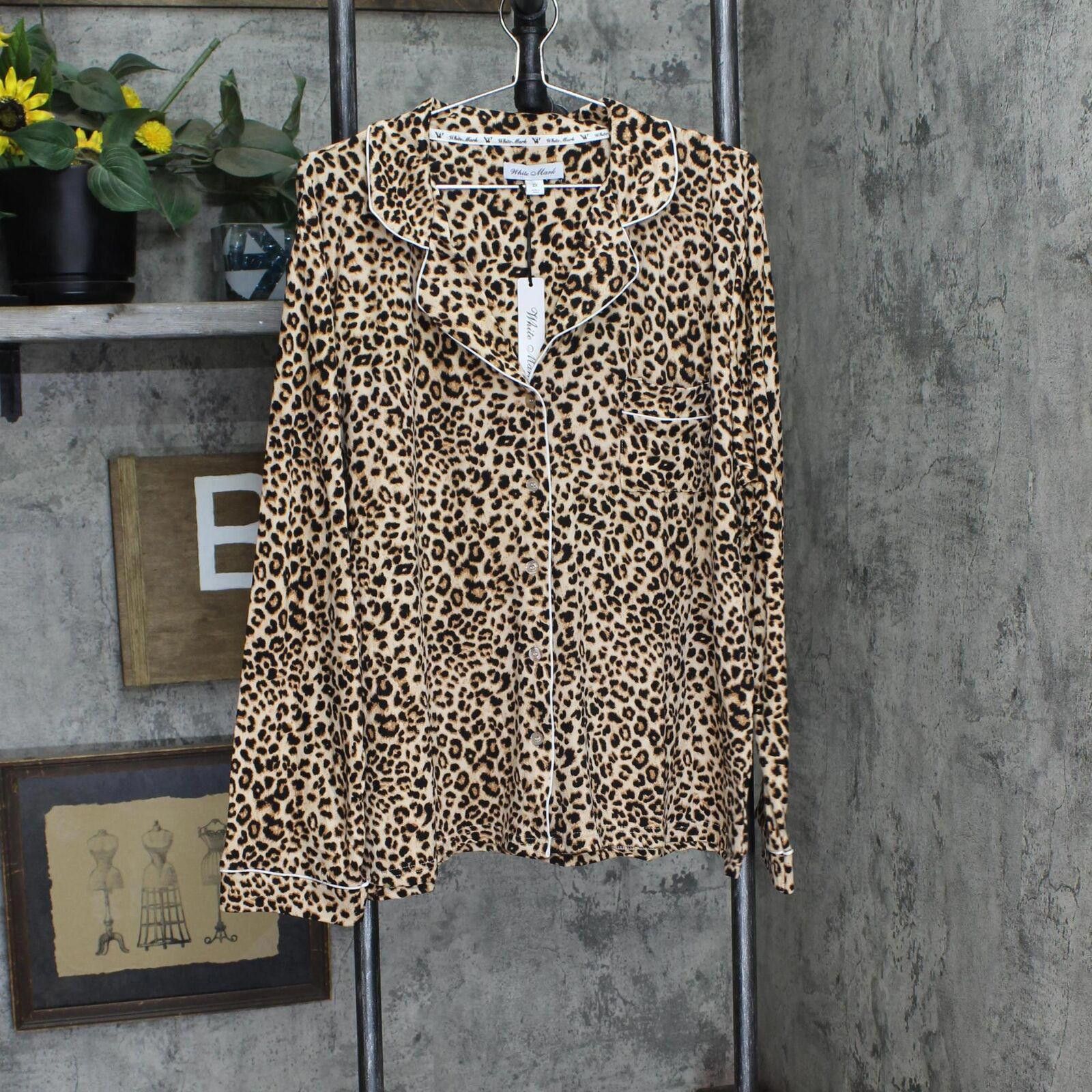 White Mark NWT White Mark Wear 2 Piece PS3686-14/2X 2X Cheetah Brown Size ONE SIZE - 2 Thumbnail