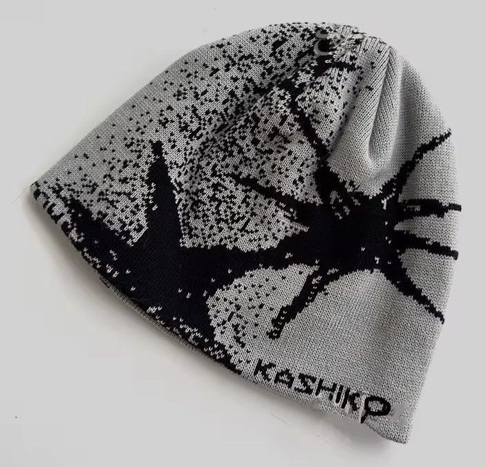 Japanese Brand Y2k Gothic Graphic Winter Beanie Hat Size ONE SIZE - 1 Thumbnail