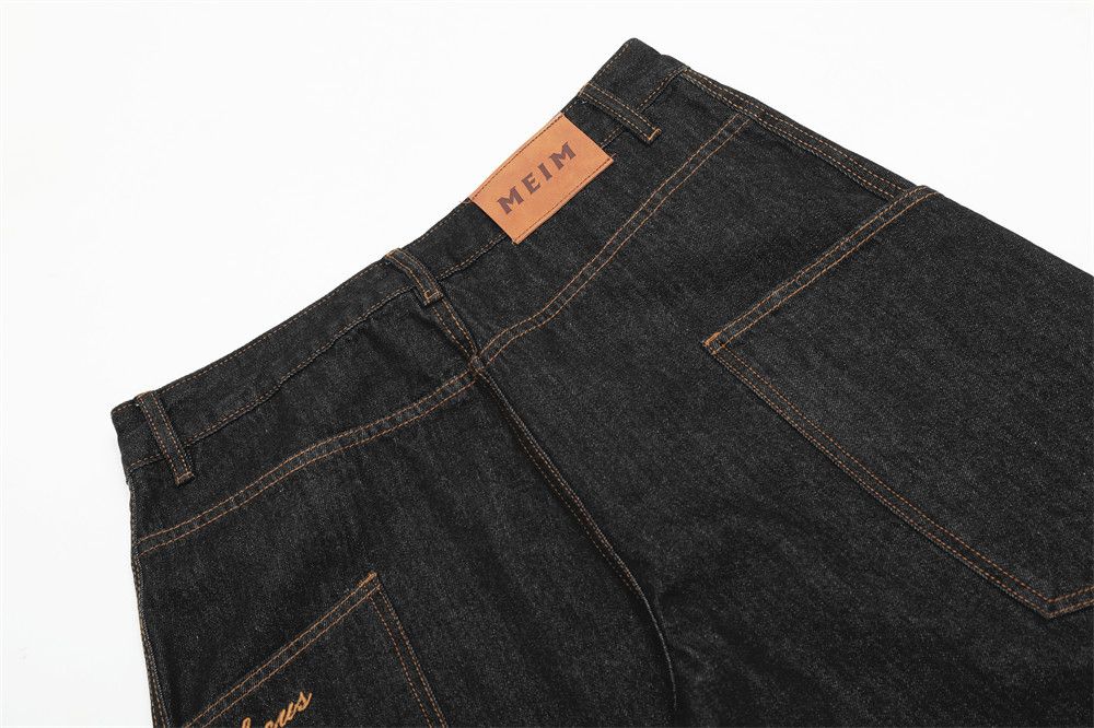 Japanese Brand × Jean Men's hip-hop trendy workwear loose wide-leg scimitar jeans Size US 34 / EU 50 - 5 Thumbnail