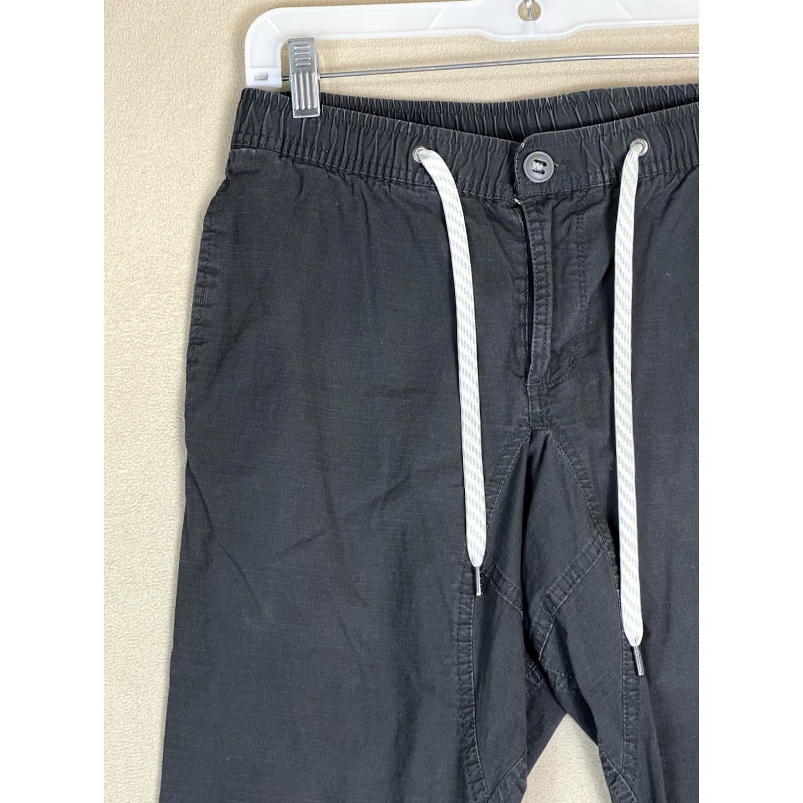Vuori Vuori Pants Mens M Charcoal Gray Ripstop Pant Tapered Slim Fit Elastic Waist Size US 31 - 3 Thumbnail