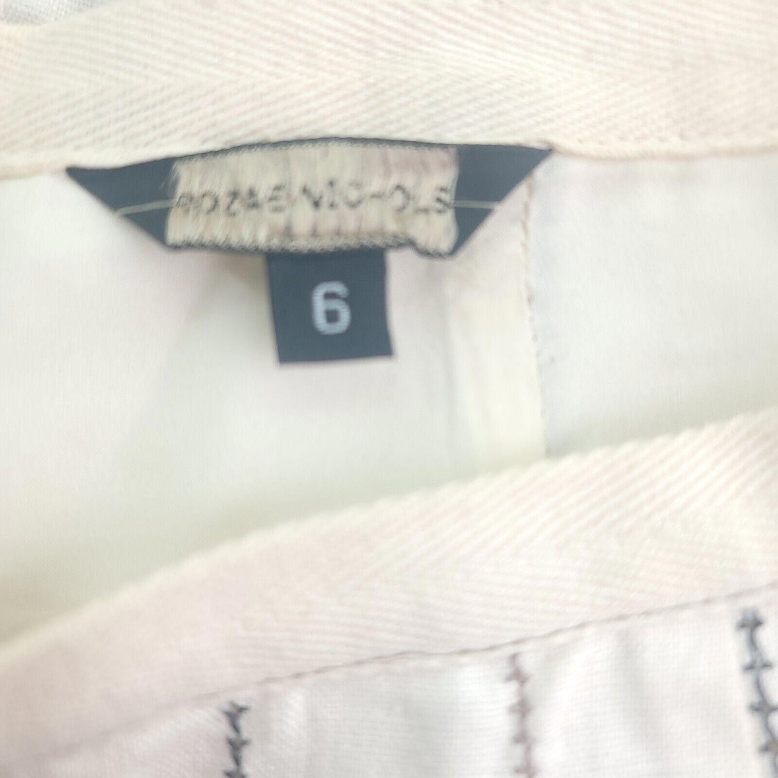 Designer Rozae Nichols Size Cream Black Pencil Skirt Size 28" / US 6 / IT 42 - 4 Thumbnail