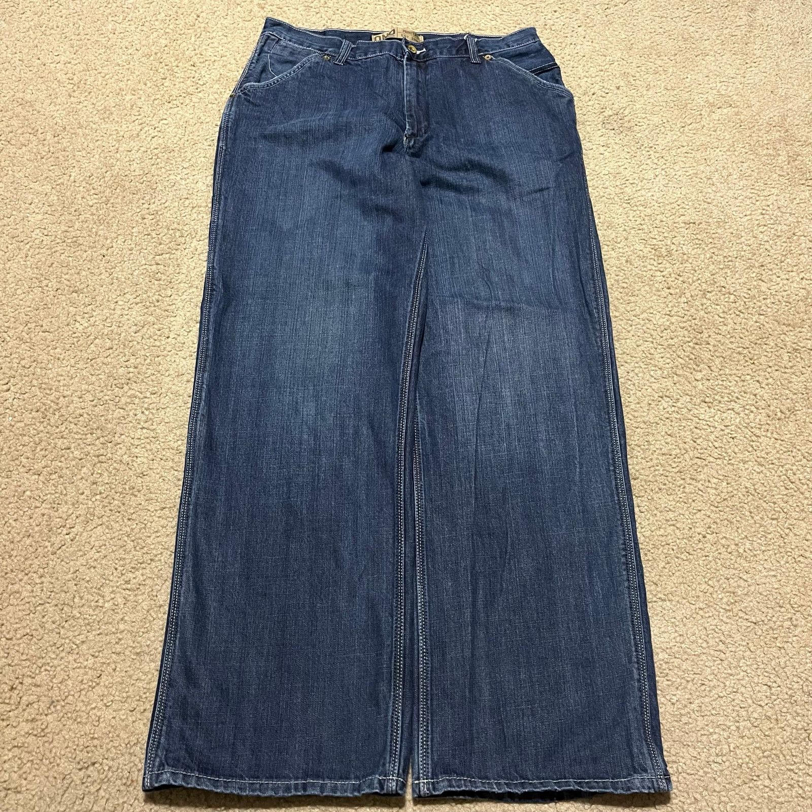 Old Navy Old Navy Painters Baggy Skater Wide Leg Dark Jeans 34Wx32L Size US 34 / EU 50 - 2 Thumbnail