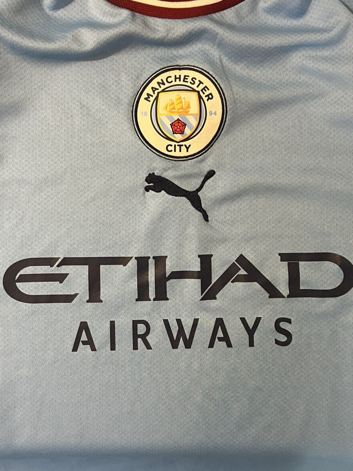 Puma × Vintage MANCHESTER CITY 2022 2023 HOME SHIRT JERSEY PUMA Size US S / EU 44-46 / 1 - 2 Thumbnail