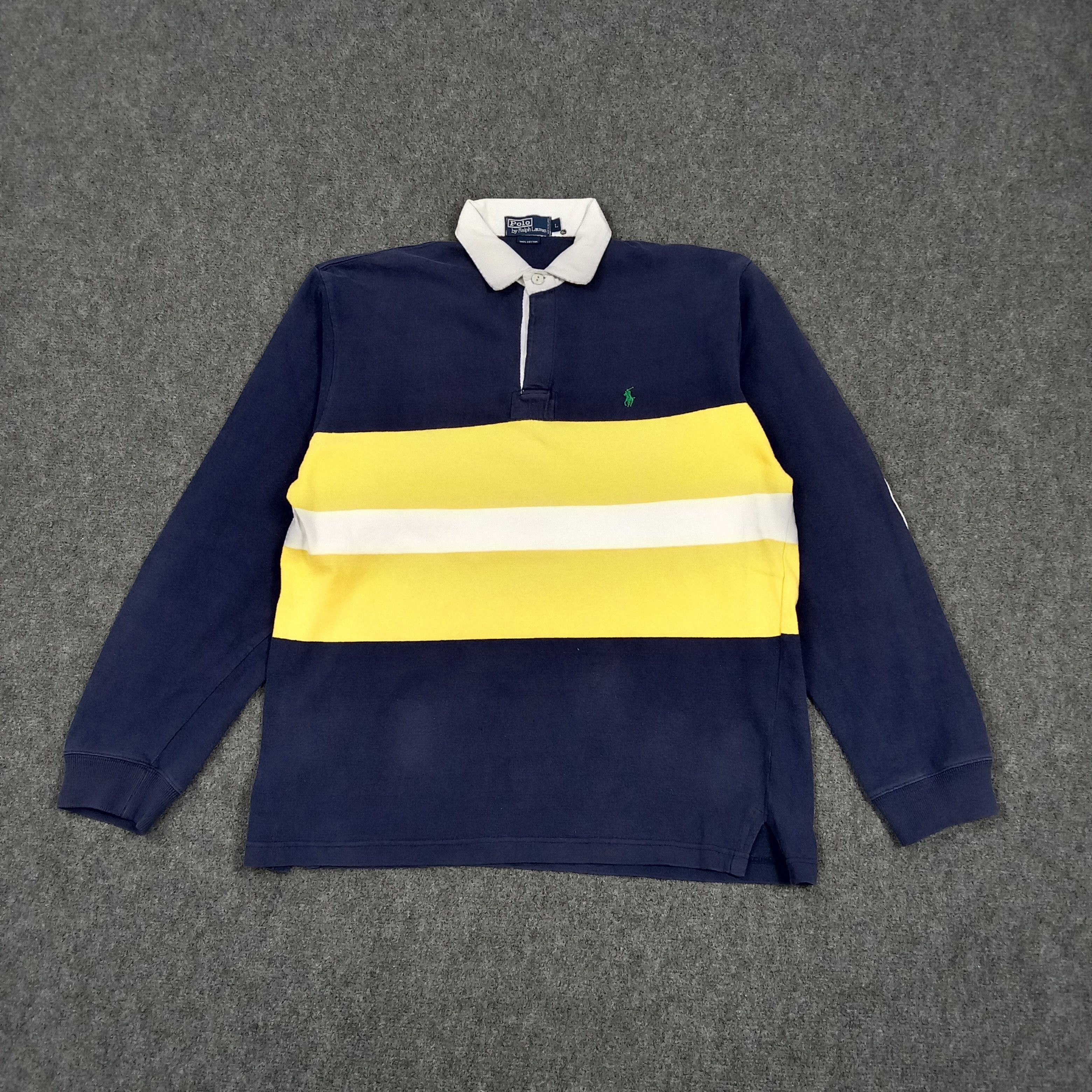 Polo Ralph Lauren Polo Ralph Lauren Striped Rugby Polos E1N17 Size US L / EU 52-54 / 3 - 1 Thumbnail