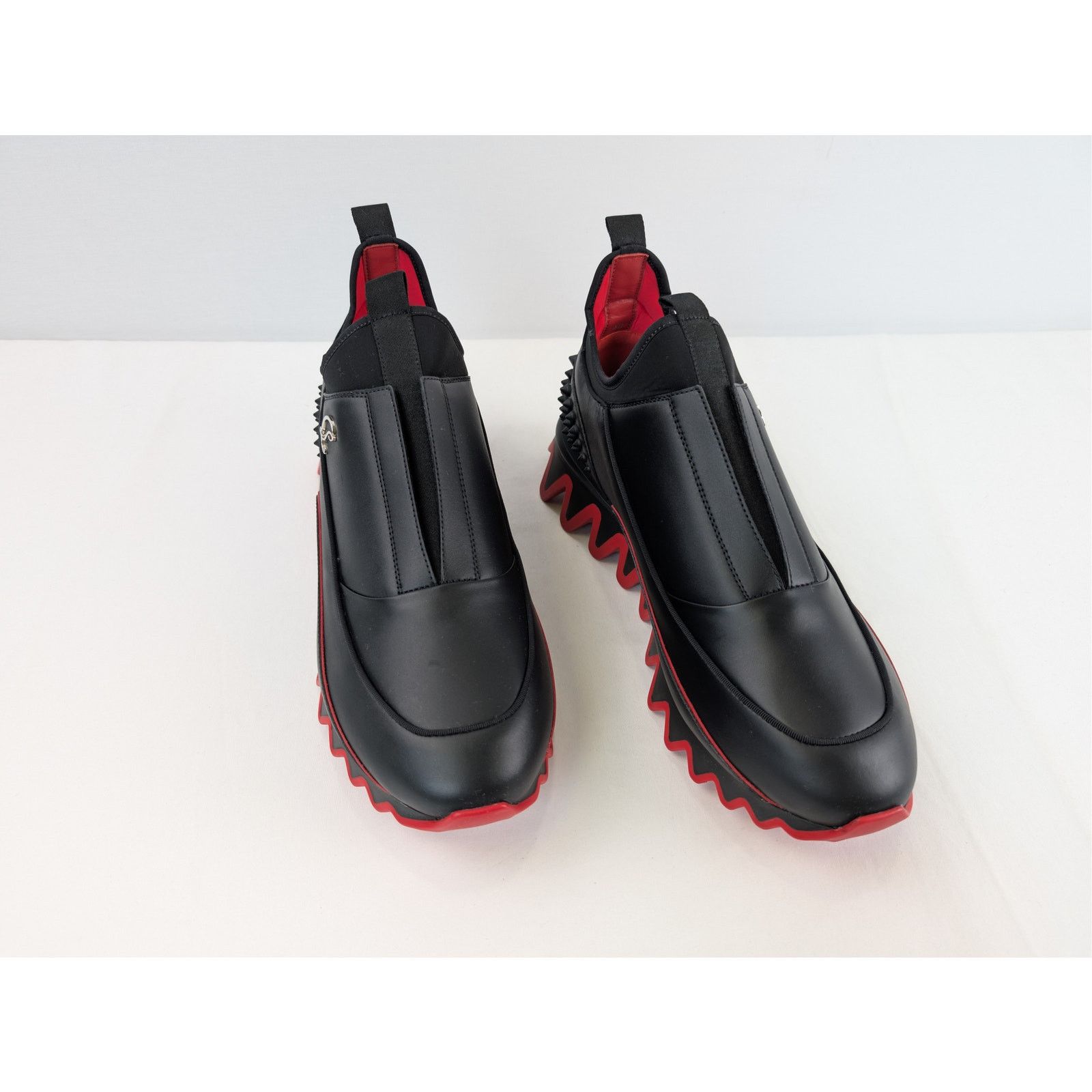 Christian Louboutin o1rshd1 Sharkyloub SP Spikes Flat Sneakers in Black Size US 13 / EU 46 - 6 Thumbnail