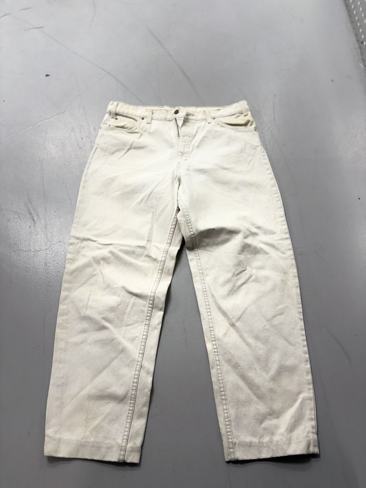 Levi's Vintage Clothing 90s Levis Jeans Mens 36x30* White Distressed 550 Orange Tab Size US 36 / EU 52 - 6 Thumbnail