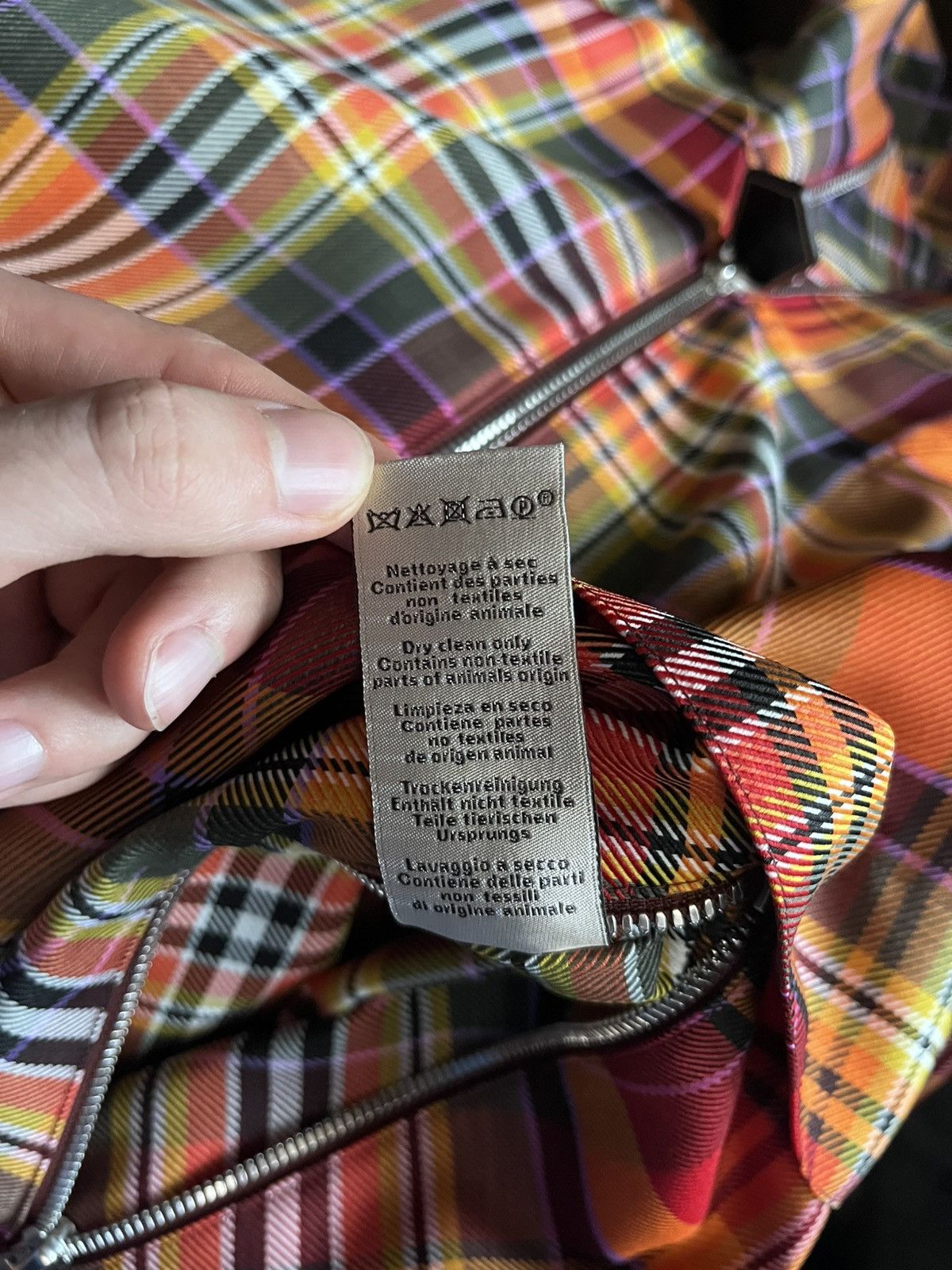Hermes Hermes F/W 2021 runway jacket checkered halfzip orange Size US M / EU 48-50 / 2 - 15 Thumbnail
