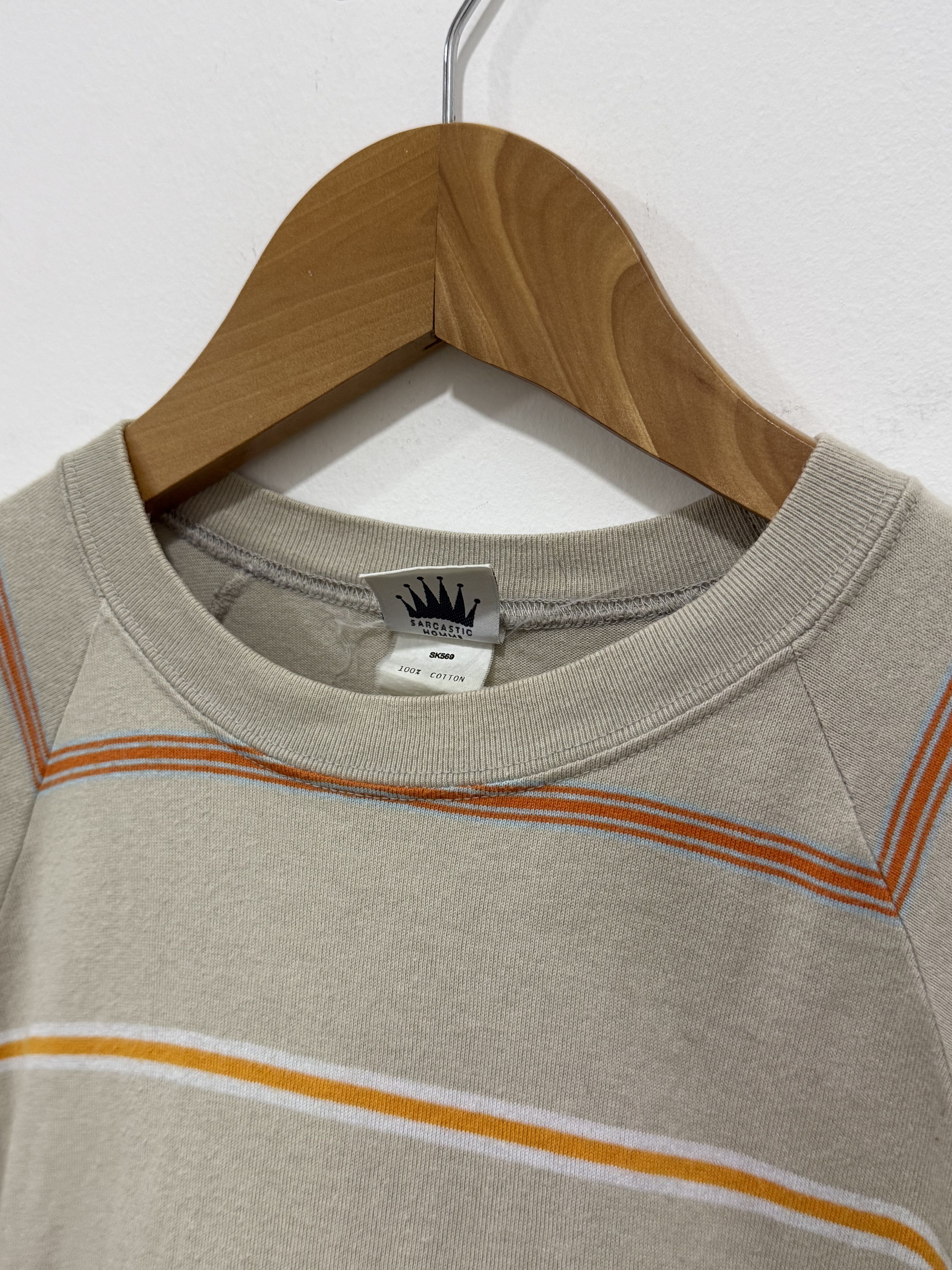 Japanese Brand Vtg Sarcastic Homme Raglan Stripe Tee Size US S / EU 44-46 / 1 - 3 Thumbnail