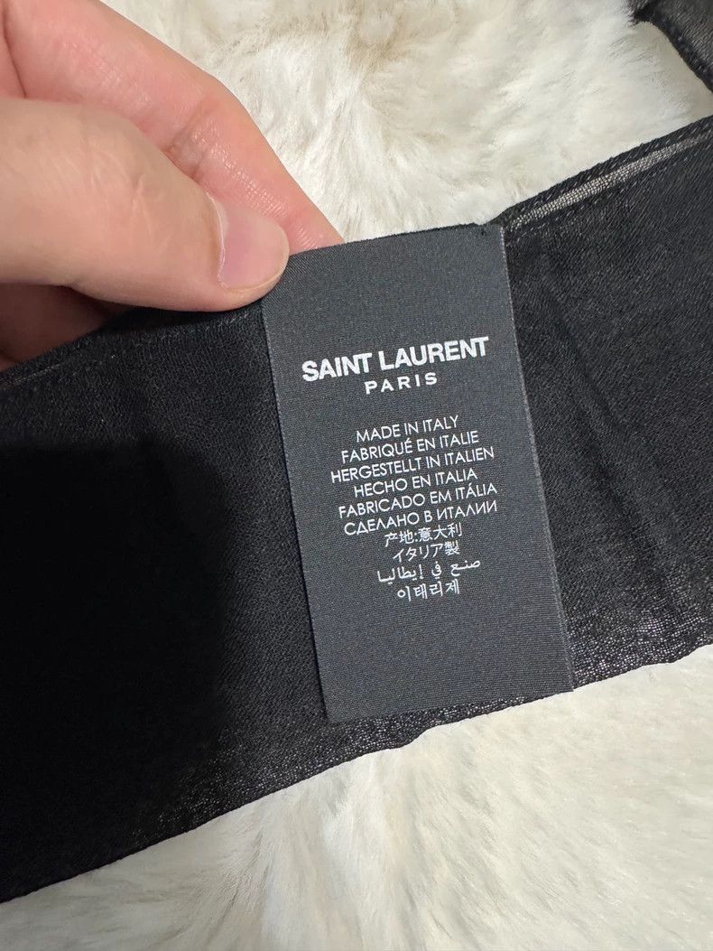 Saint Laurent Paris Saint Laurent Paris Show style ribbon scarf Size ONE SIZE - 6 Thumbnail