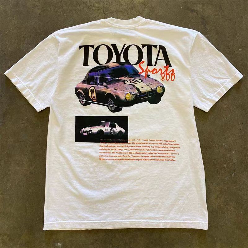 Japanese Brand × Vintage Street fashion washed casual retro car print t-shirt Size US M / EU 48-50 / 2 - 1 Thumbnail
