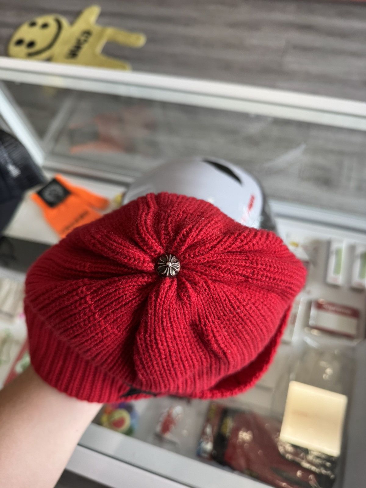 Chrome Hearts Chrome Hearts Red Sludge Beanie Brand New Size ONE SIZE - 2 Thumbnail