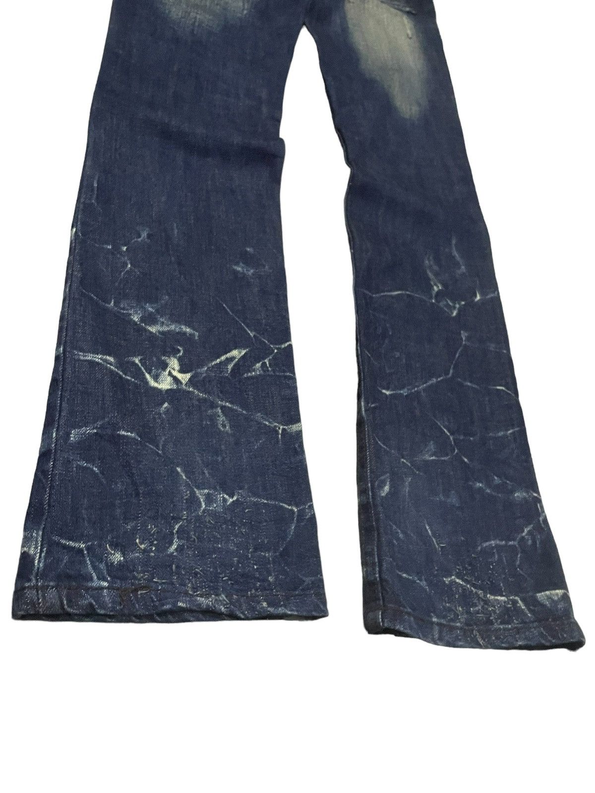 Tornado Mart Philodox Japan Flared Distressed Indigo Mud Jeans Denim Pant Size US 30 / EU 46 - 14 Thumbnail