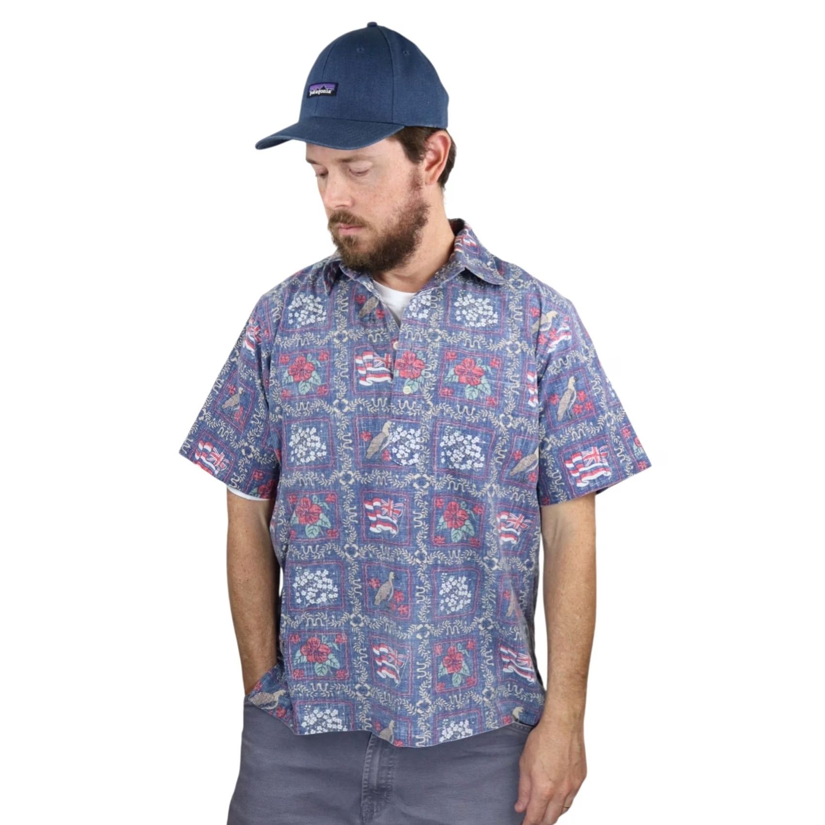 Reyn Spooner VINTAGE Reyn Spooner Hawaiian Shirt Mens M/L Blue Red Aloha Popover Made in Hawaii VTG Size US M / EU 48-50 / 2 - 2 Thumbnail