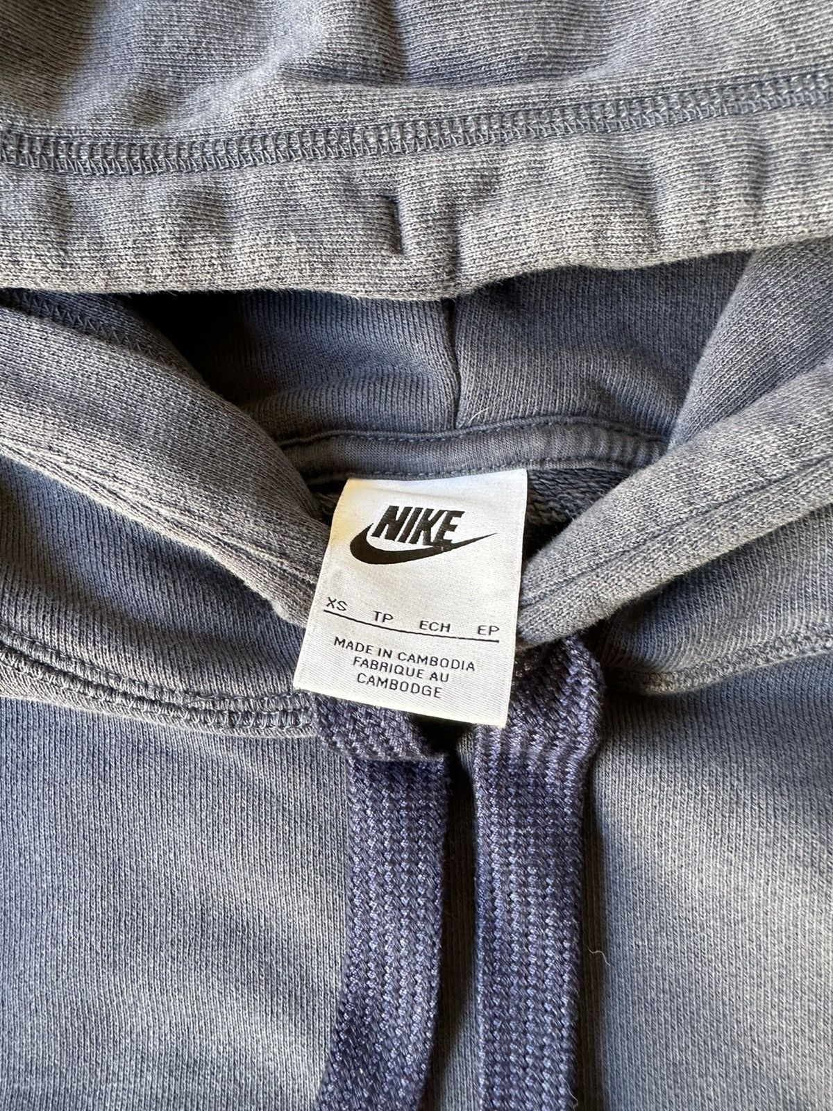 Nike Vintage Y2K Navy Nike swoosh hoodie Size US XS / EU 42 / 0 - 4 Thumbnail