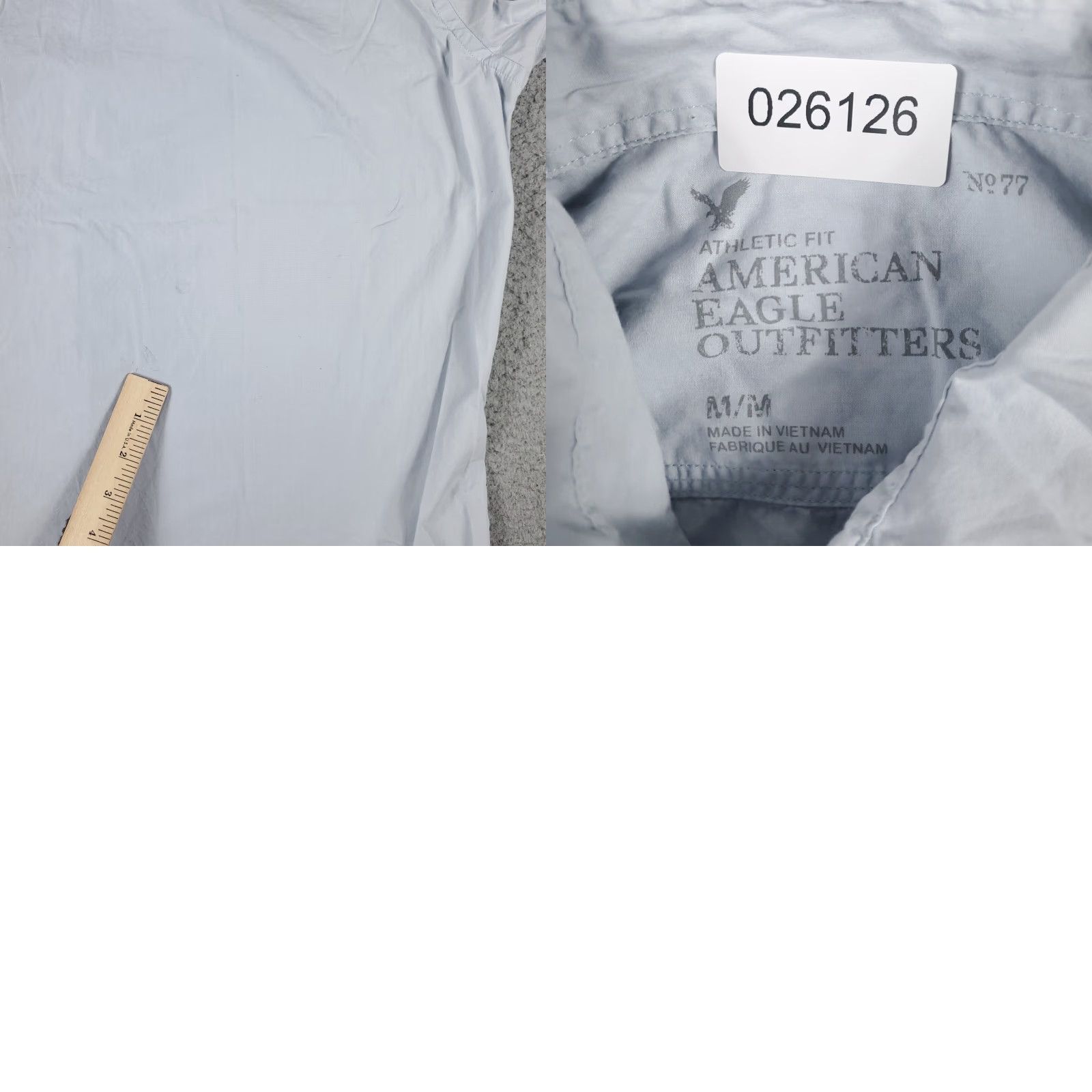 American Eagle Outfitters American Eagle Shirt Mens Medium Blue Casual Button-Up Long Sleeve Stained Size US M / EU 48-50 / 2 - 8 Thumbnail