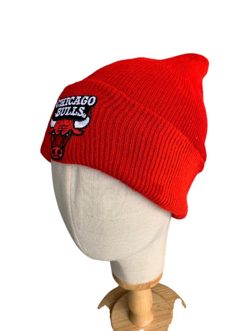 NBA × Vintage Vintage NBA Chicago Bulls Faded Colour beanie Hats Size ONE SIZE - 5 Thumbnail