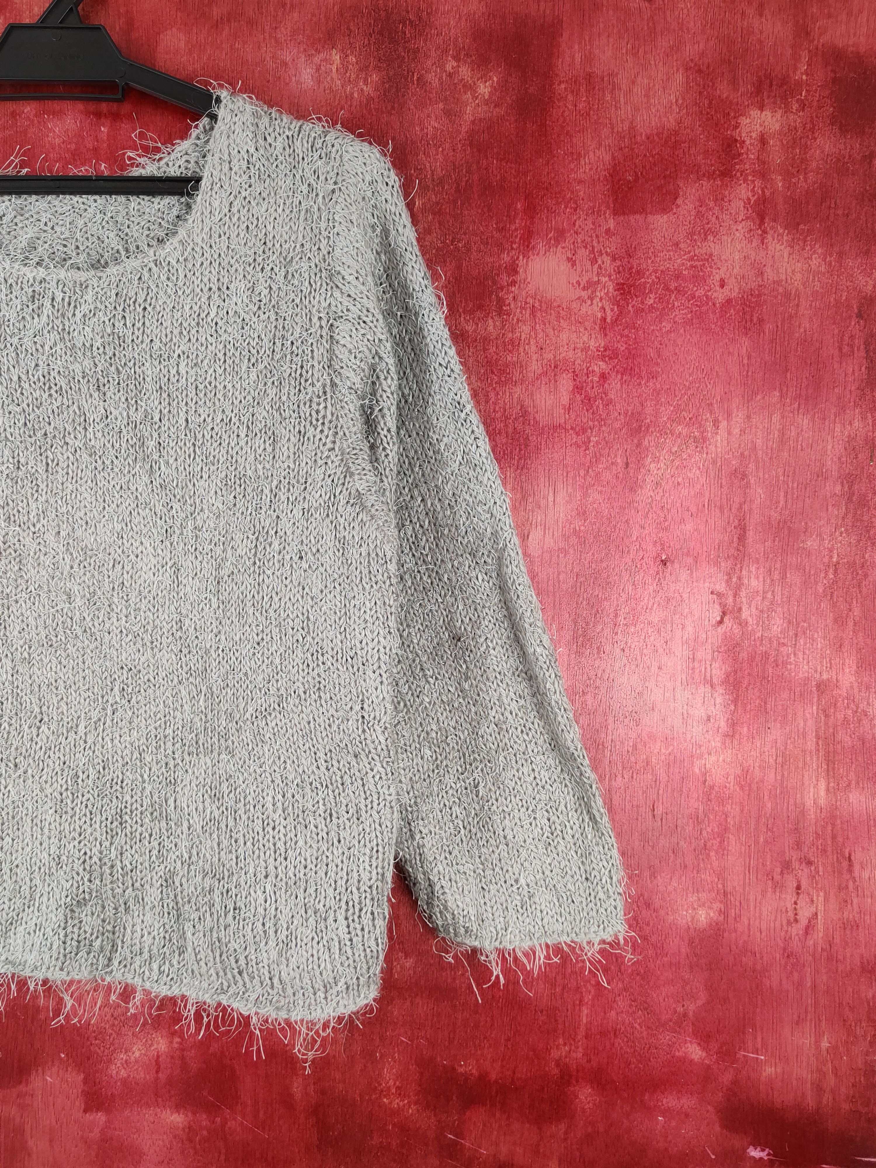 Japanese Brand × Vintage Japanese Brand Gray Shag Shaggy Fur Mohair Knitwear #S1914 Size M / US 6-8 / IT 42-44 - 5 Thumbnail