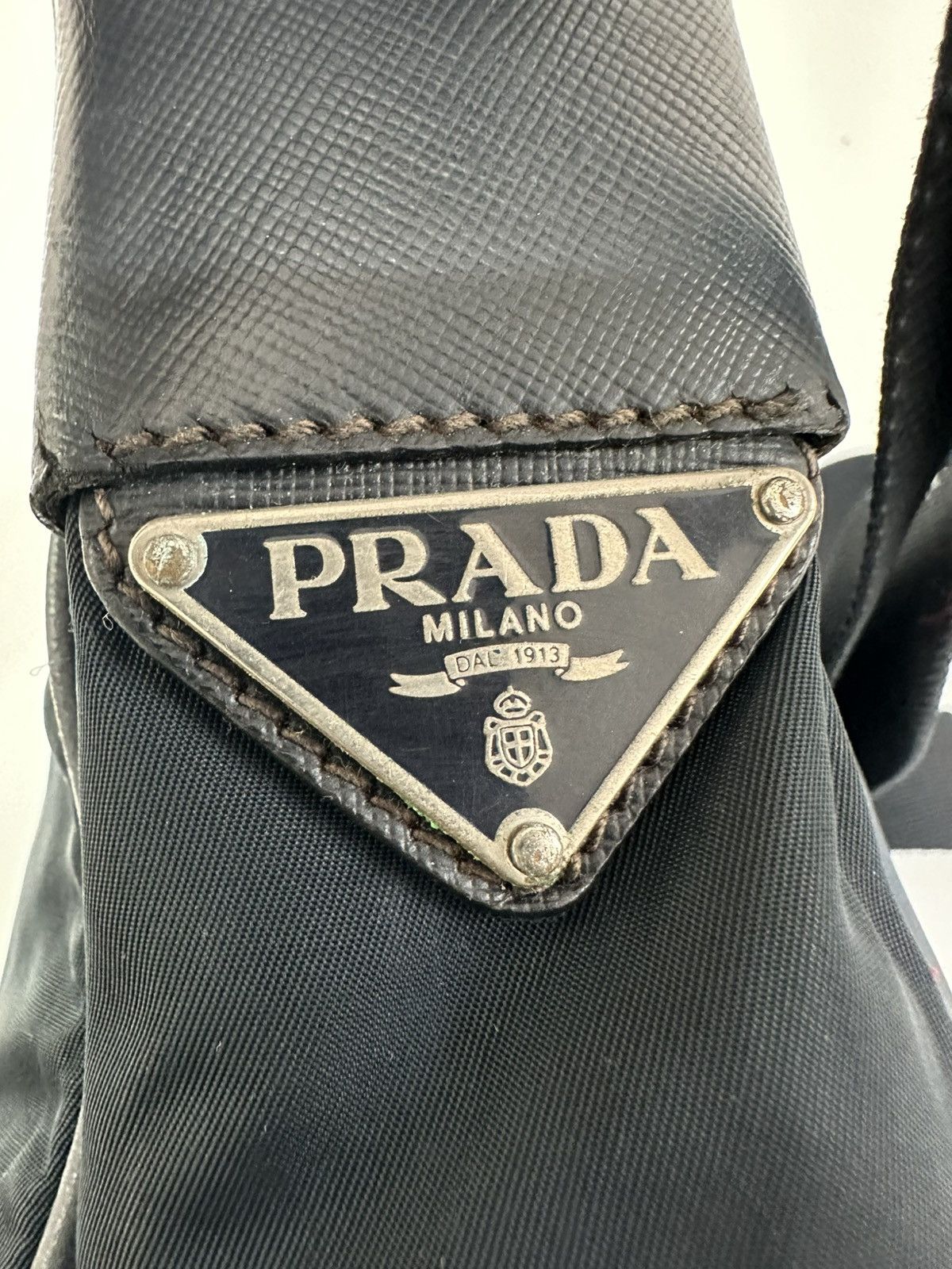 Prada PRADA Tessuto Nylon Flat Messenger Bag Navy Size ONE SIZE - 6 Thumbnail