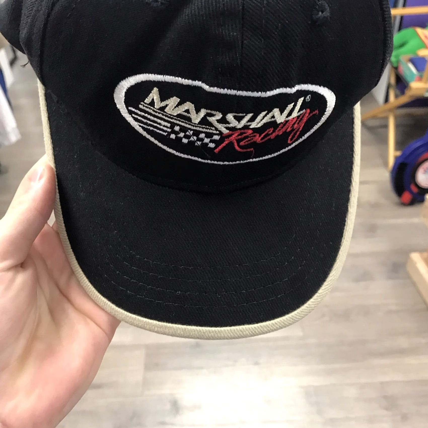 Vintage Marshall Racing Hat Adjustable Black Made In USA Embroidered Atv Motorcycle Size ONE SIZE - 3 Thumbnail