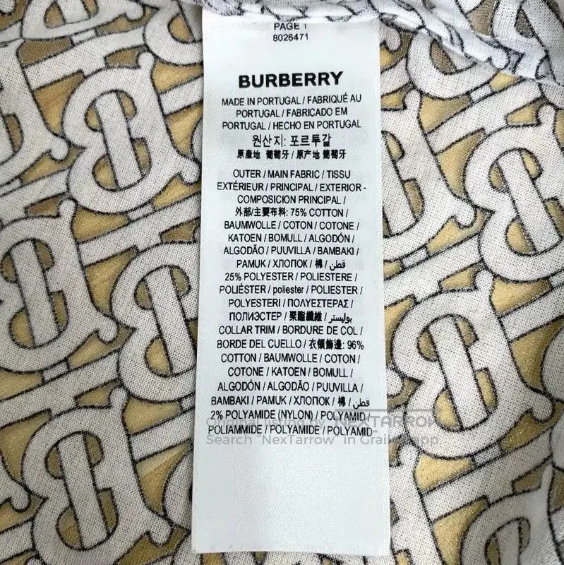 Burberry Burberry Color-Block Cotton T-Shirt for Women. Size S / US 4 / IT 40 - 7 Thumbnail