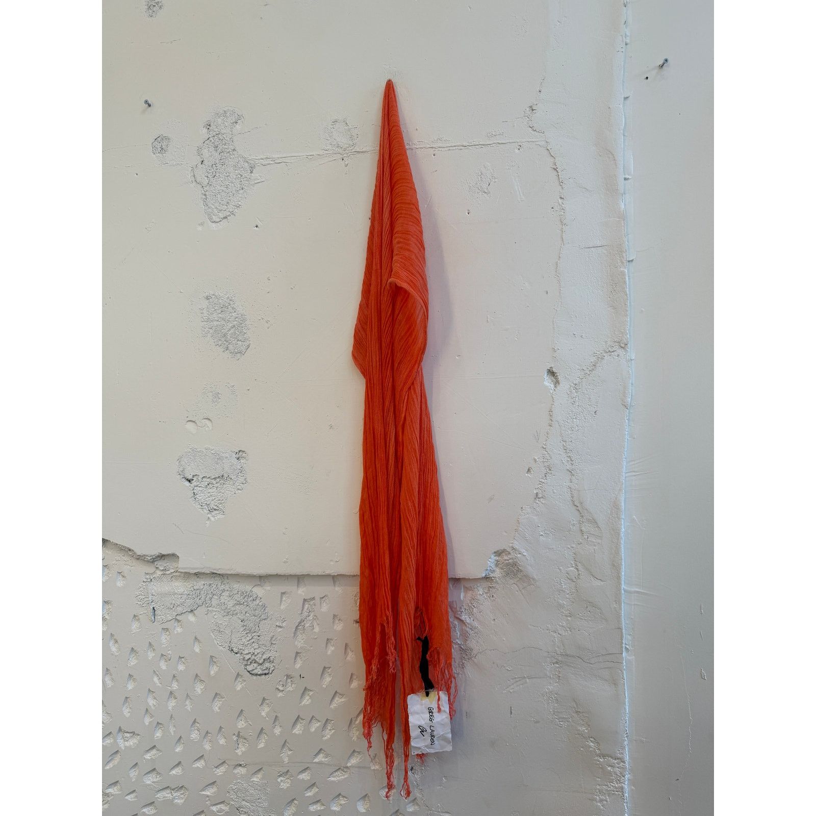 Greg Lauren Greg Lauren SAMPLE Orange Cotton Fringe Scarf Size ONE SIZE - 1 Thumbnail