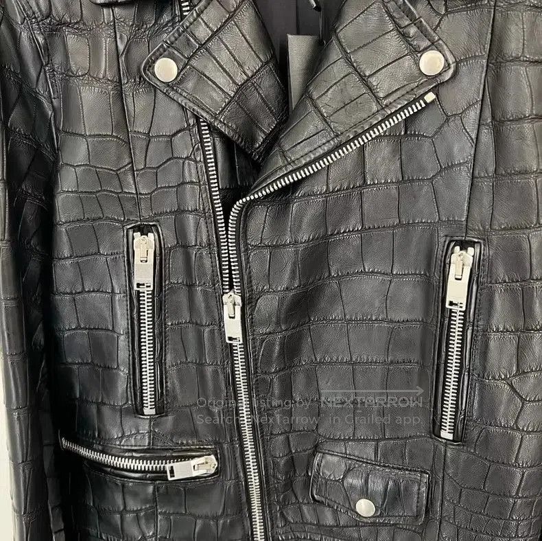 Saint Laurent Paris Saint Laurent Limited Edition Crocodile Leather Jacket. Size US L / EU 52-54 / 3 - 2 Thumbnail