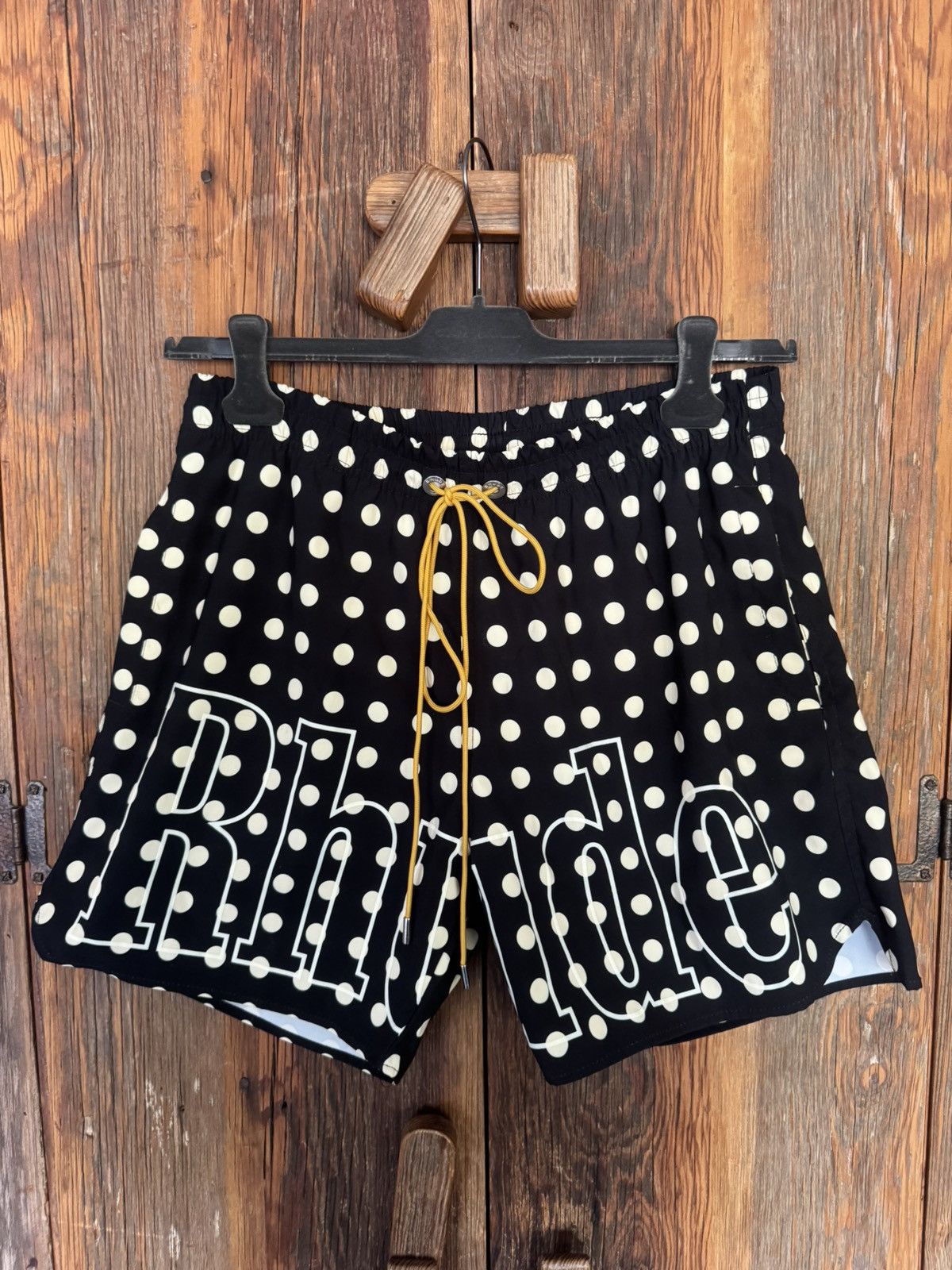 Rhude Rhude Black & Off-white Polka Dots swim shorts - large Size US 33 - 1 Thumbnail