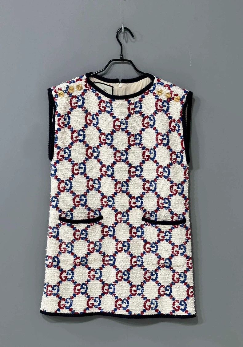 Gucci Gucci Tweed full-print sleeveless dress 2503-Nextarrow Size XS / US 0-2 / IT 36-38 - 1 Thumbnail