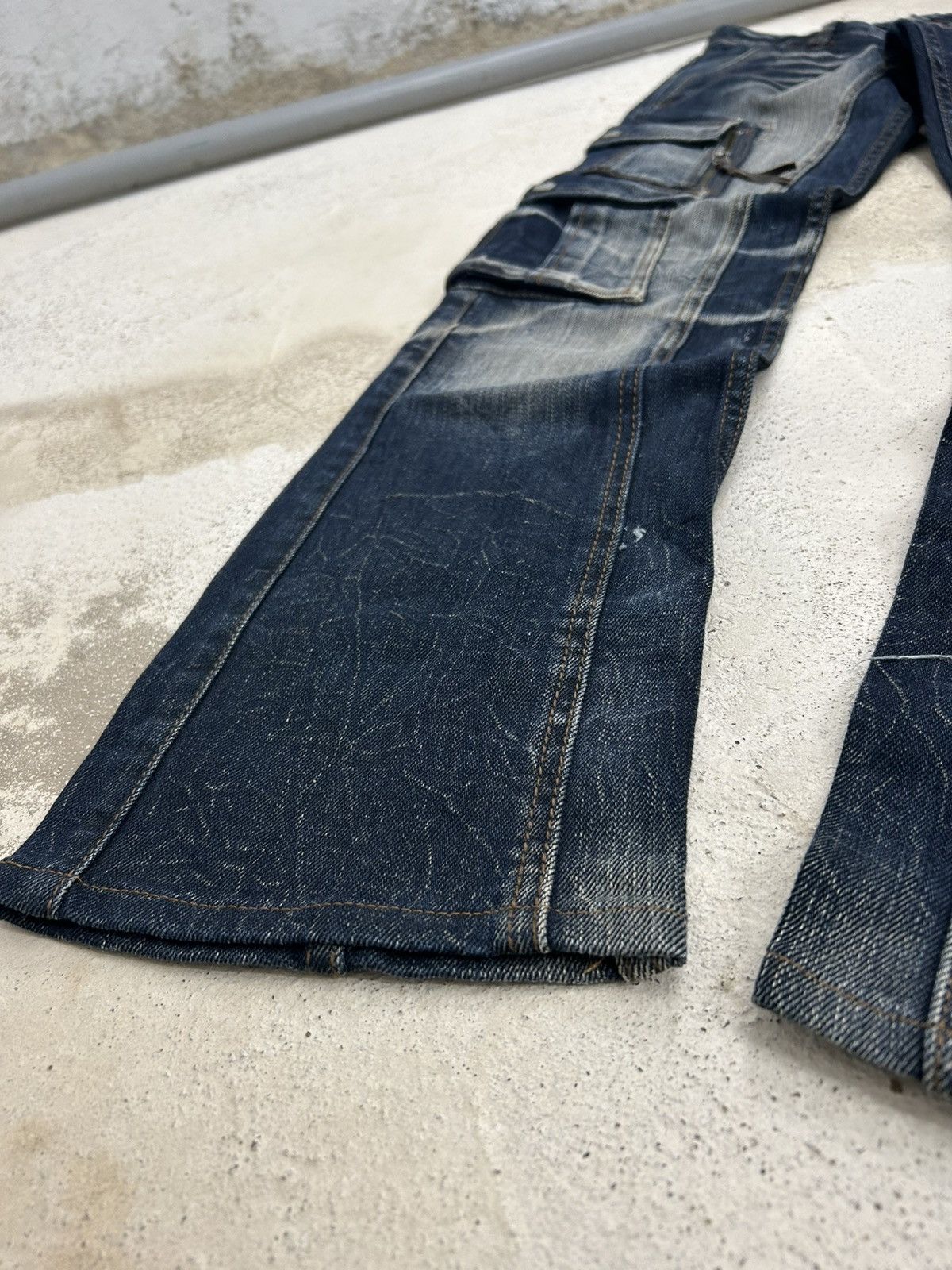 Tornado Mart Nicole Club Men Archive Mud Washed Whiskering Cargo Pocket Size US 30 / EU 46 - 4 Thumbnail