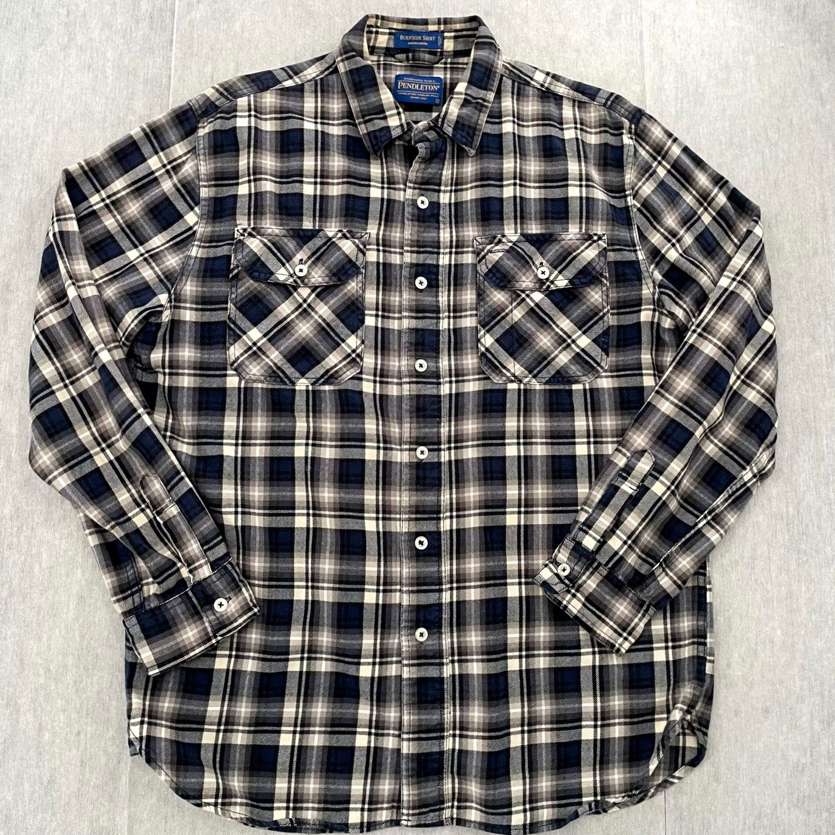 Pendleton Pendleton Burnside Shirt Adult Large Blue Plaid Flannel Button Up Long Sleeve L Mens Regular Pocketed Button-Up Size US L / EU 52-54 / 3 - 2 Thumbnail