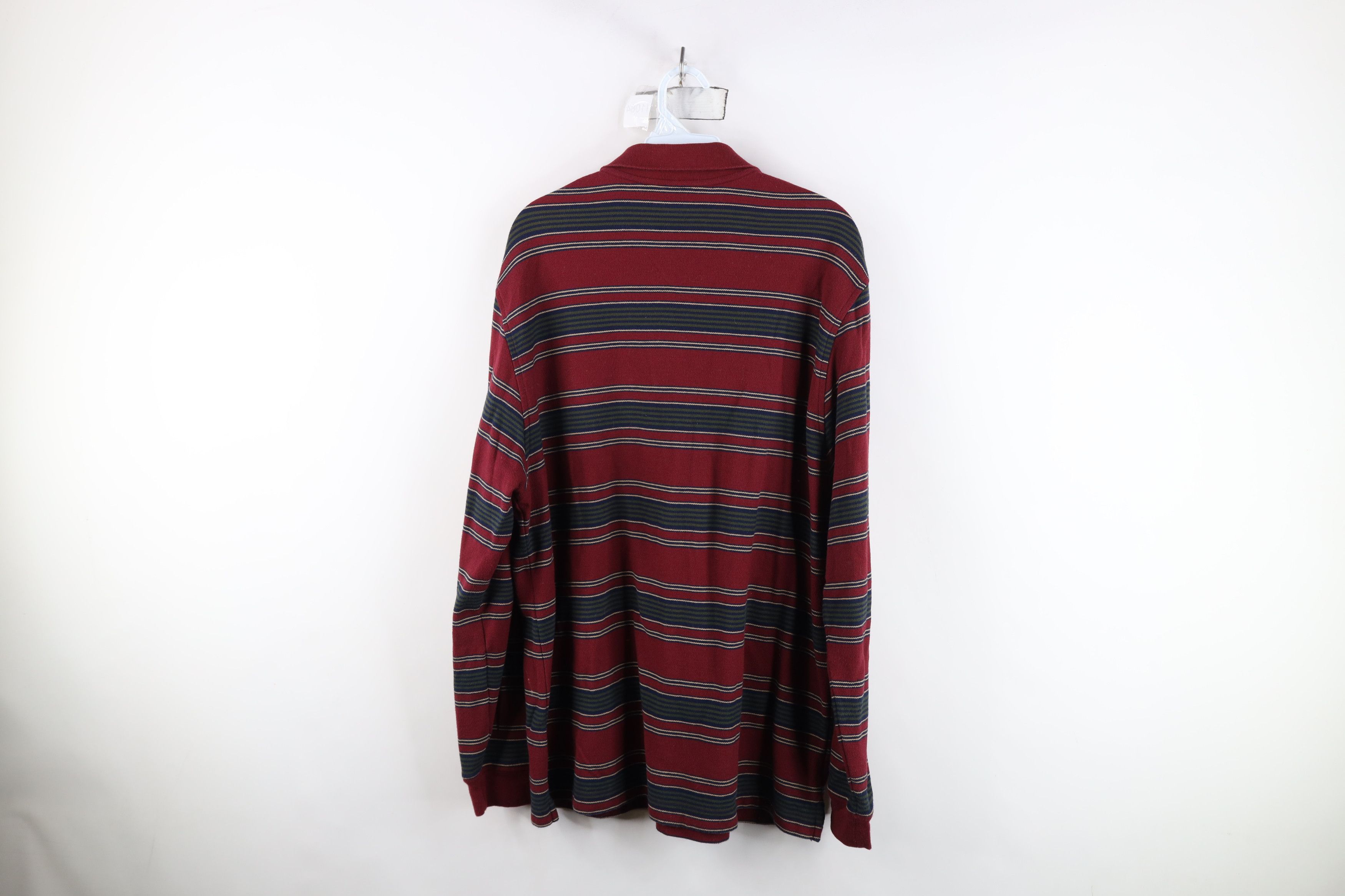 Lands' End Vintage 90s Lands End Block Long Sleeve Rugby Polo Shirt Size US L / EU 52-54 / 3 - 10 Thumbnail