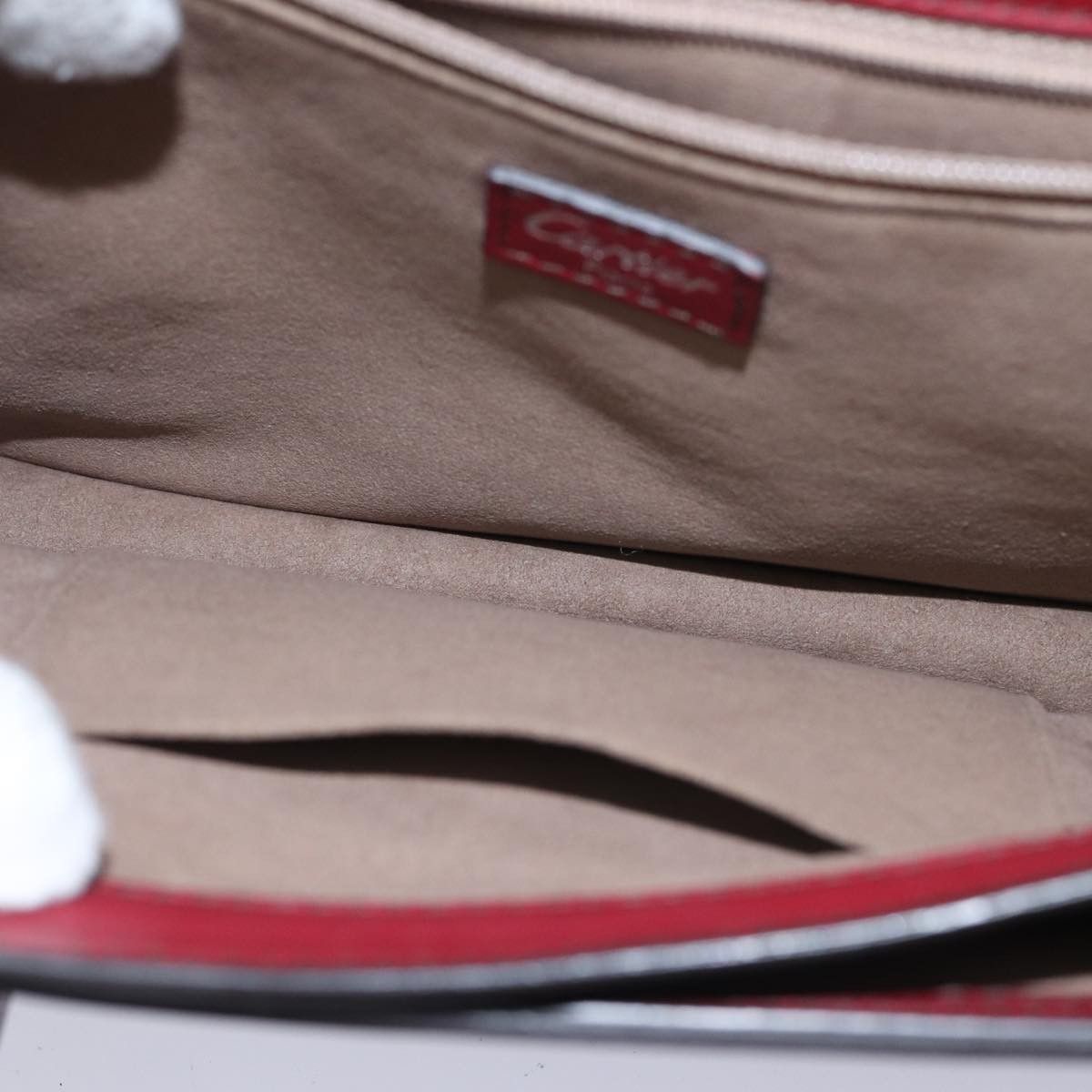 Cartier Shoulder Bag Leather Bordeaux
