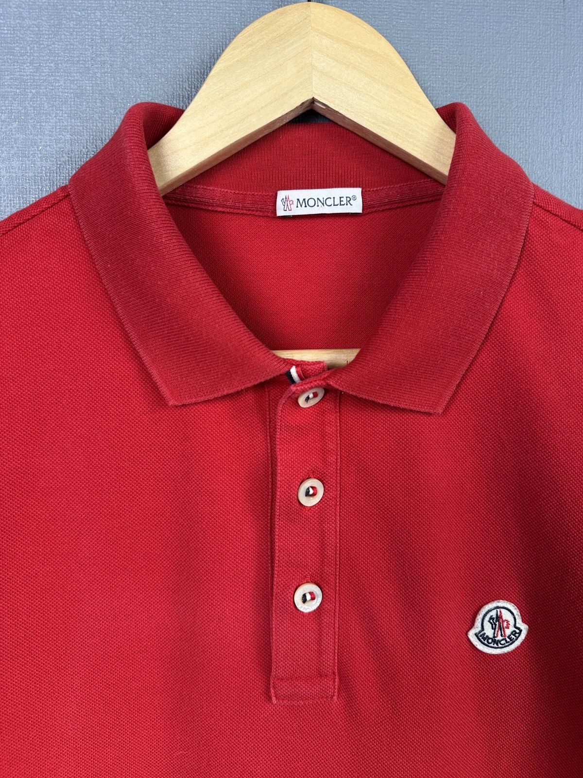 Moncler MONCLER Maglia Polo Manica Corta Red Men’s Polo Shirt size M Size US M / EU 48-50 / 2 - 4 Thumbnail