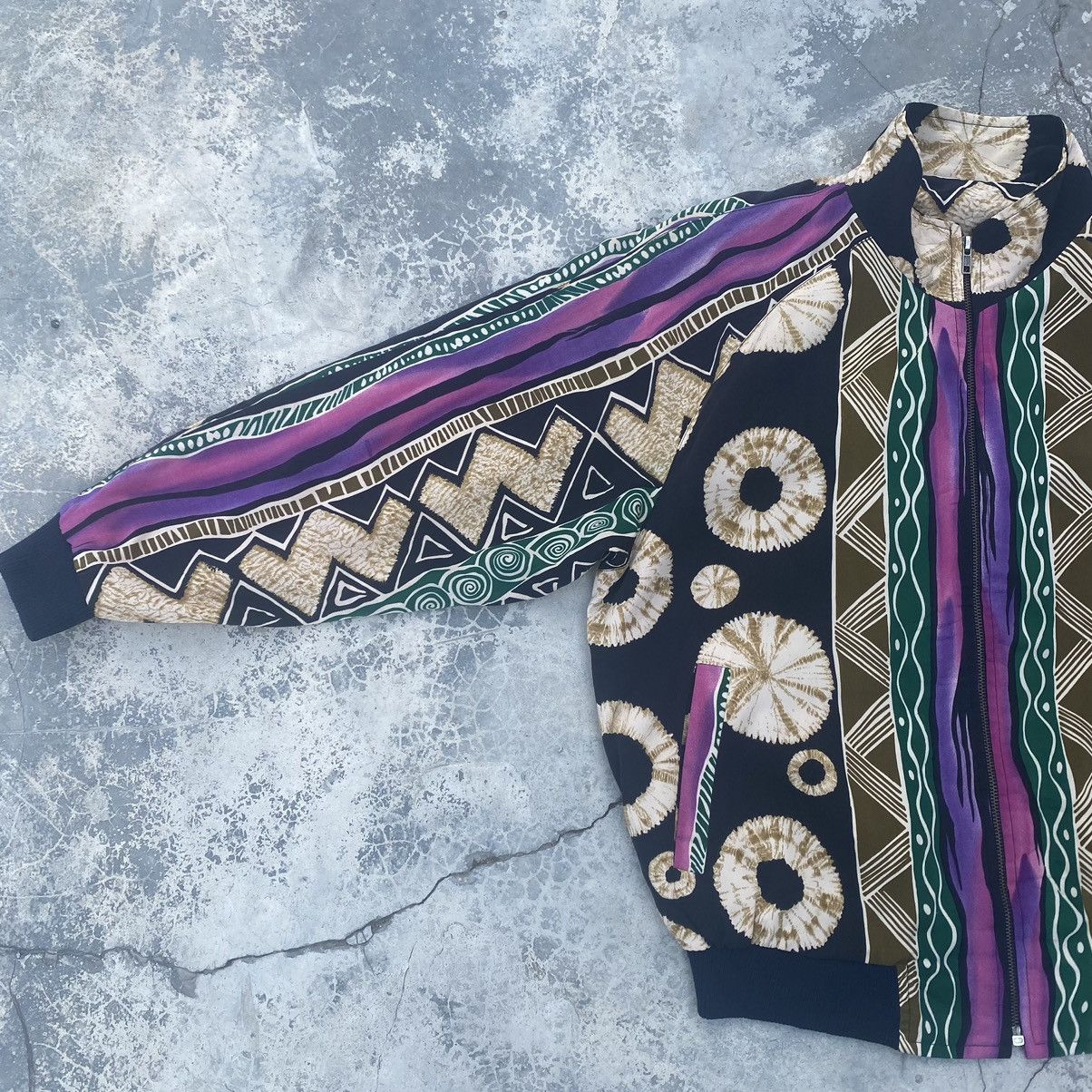 Vintage VTG Psychedelic Nylon Jacket Size US L / EU 52-54 / 3 - 4 Thumbnail