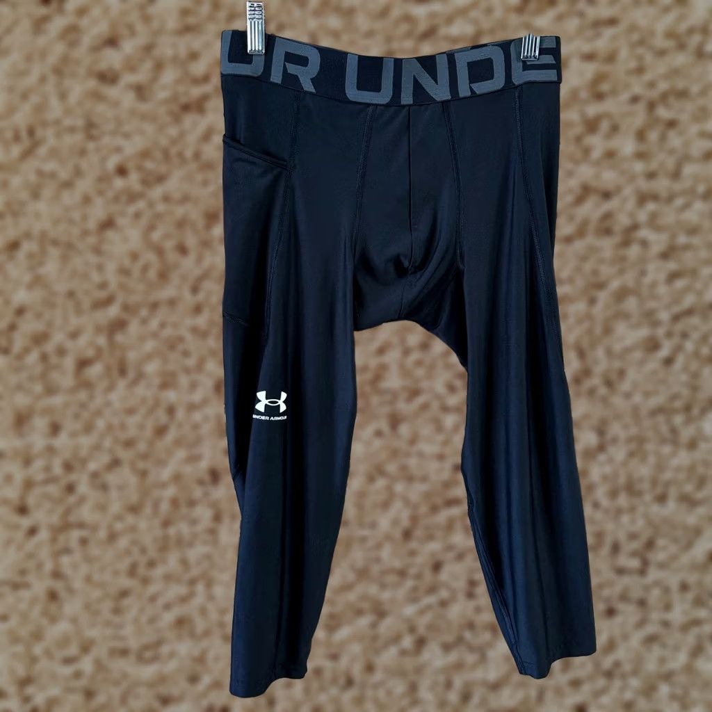 Under Armour Under Armour Mens Large Black Pants Base Layer Compression Size US 33 - 1 Thumbnail