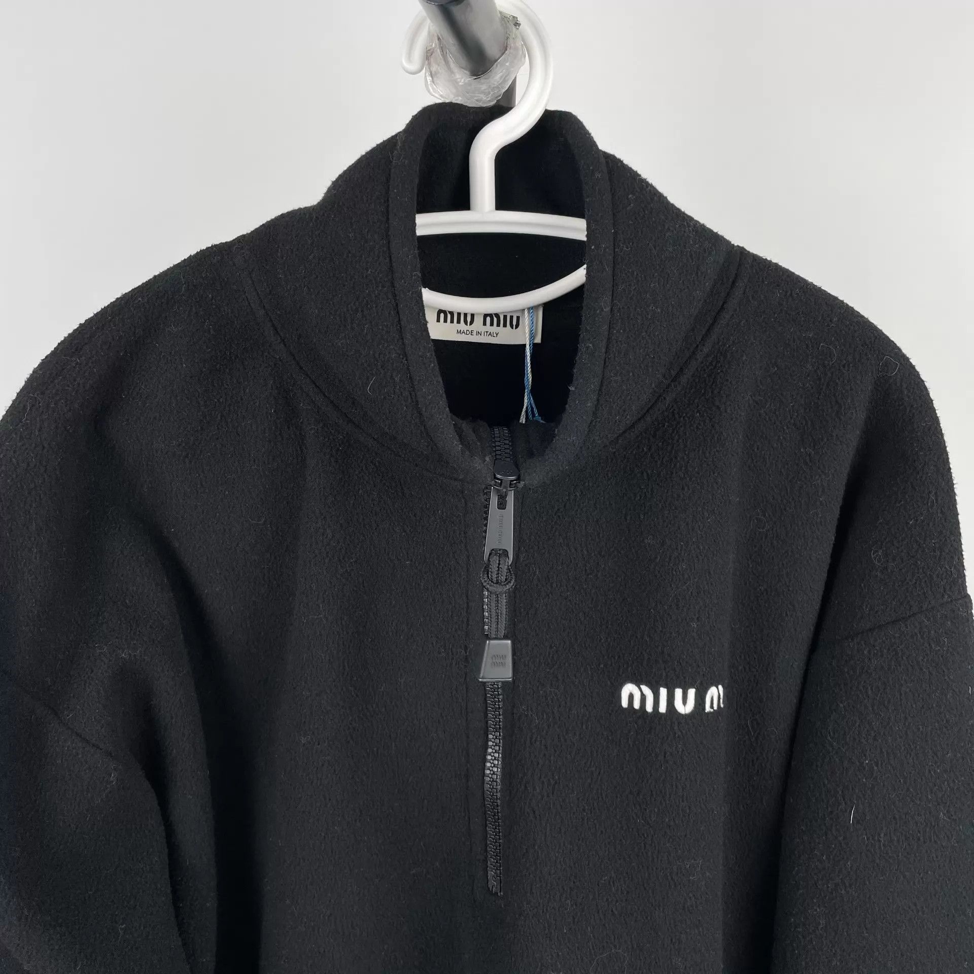 Miu Miu MIU MIU Black Fleece Chest Logo Jacket Size XS / US 0-2 / IT 36-38 - 9 Thumbnail