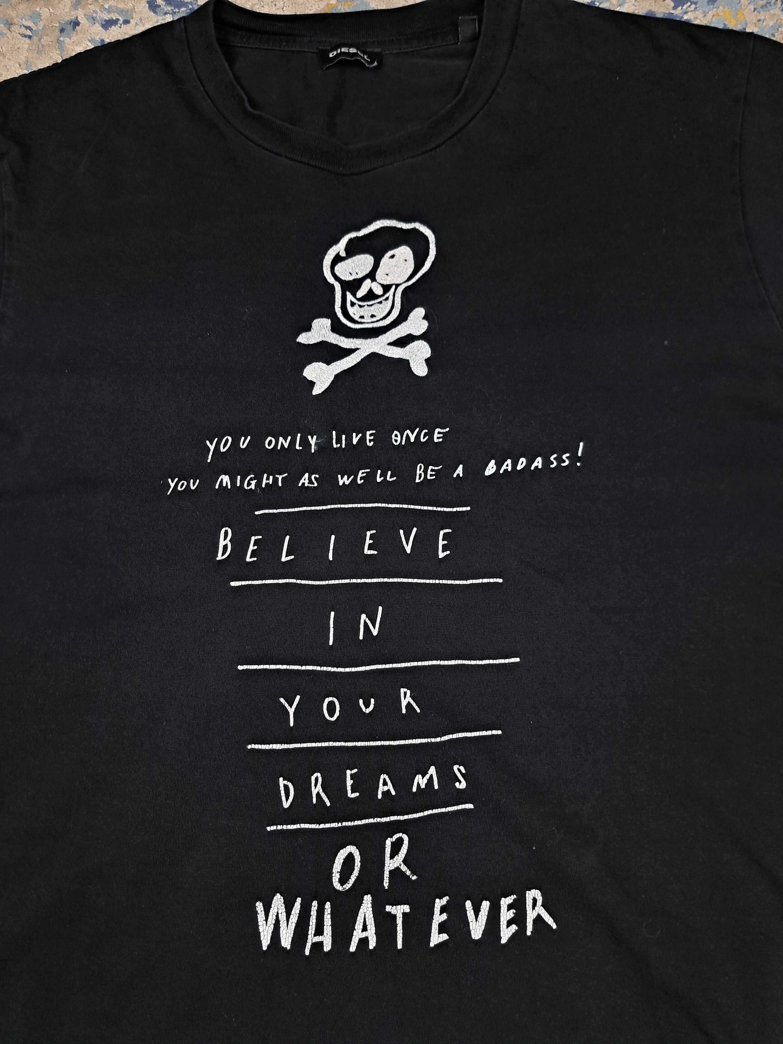 Diesel Diesel Never Ever Archive Tee Embroidered Skull Avant Garde Size US L / EU 52-54 / 3 - 2 Thumbnail