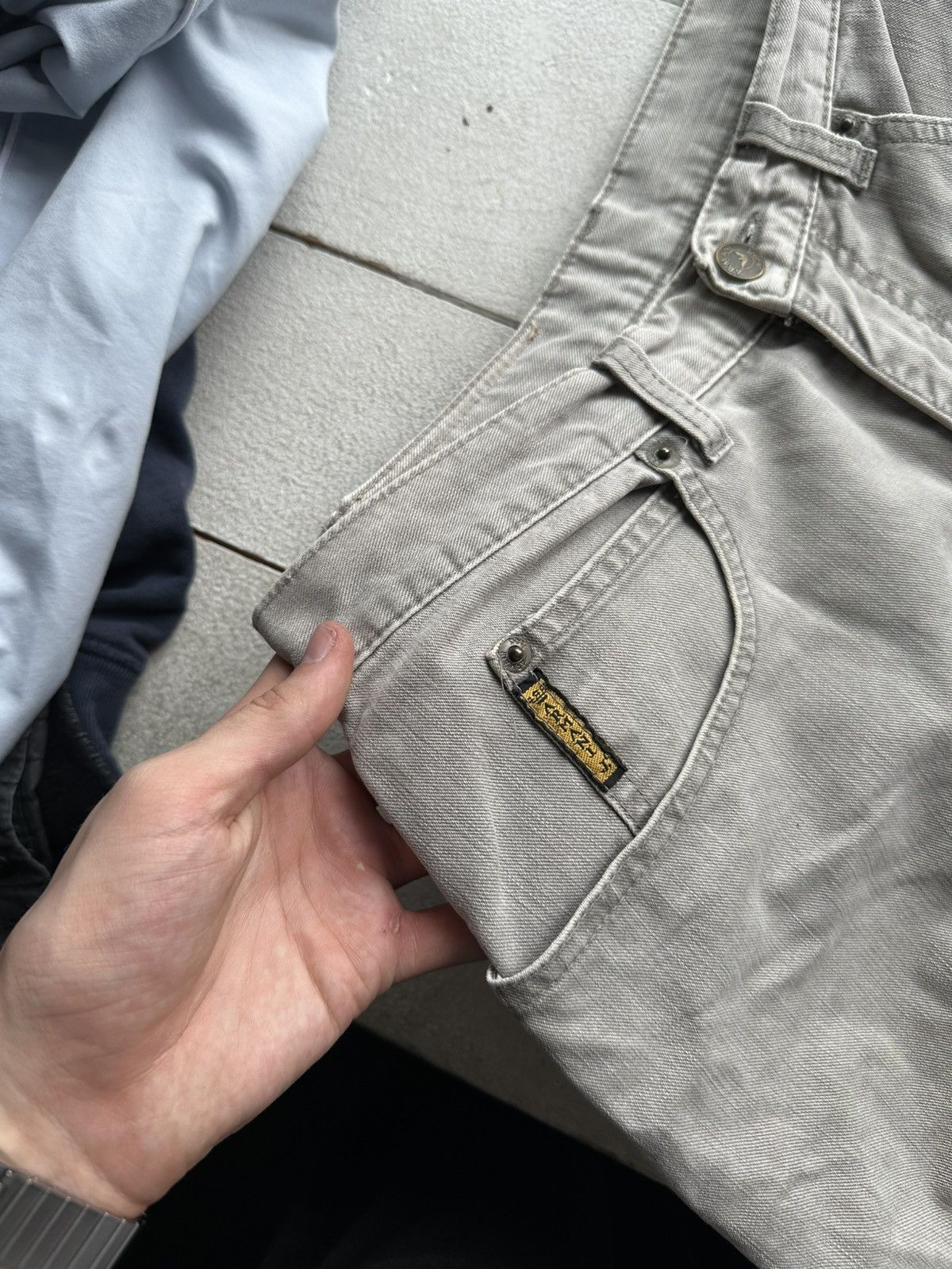 Giorgio Armani VNTG🚨90s Armani Jeans Denim Gray Baggy Mens Pants 30US Size US 32 / EU 48 - 3 Thumbnail