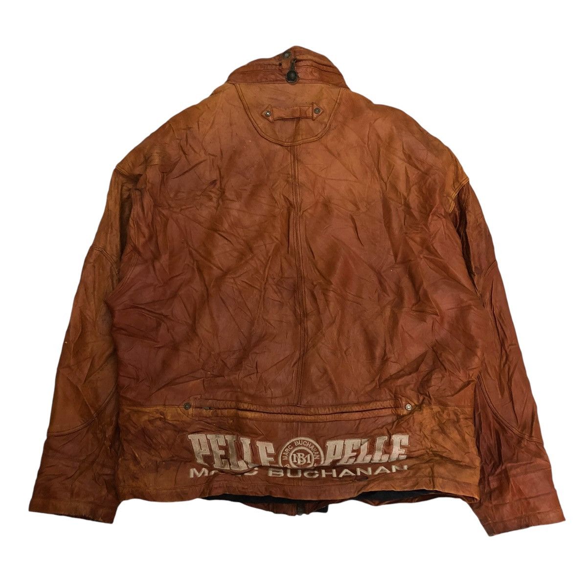 Marc Buchanan 🔥VINTAGE BOMBER LEATHER JACKET MARC BUCHANAN SPELL OUT Size US M / EU 48-50 / 2 - 1 Thumbnail