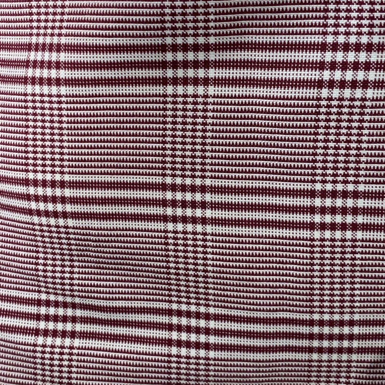 Brooks Brothers Black Fleece Burgundy White Glenplaid Cotton One Pocket Long Sleeve Shirt Size US S / EU 44-46 / 1 - 2 Thumbnail