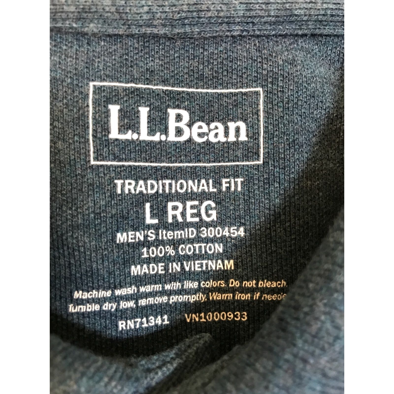 Vintage LL Bean Polo Shirt Men Short Sleeve Indigo Blue Size Large Regular Knit Cotton 100% Button Collar 90s Modern Outdoor Hiking Reg Fit Size US L / EU 52-54 / 3 - 2 Thumbnail