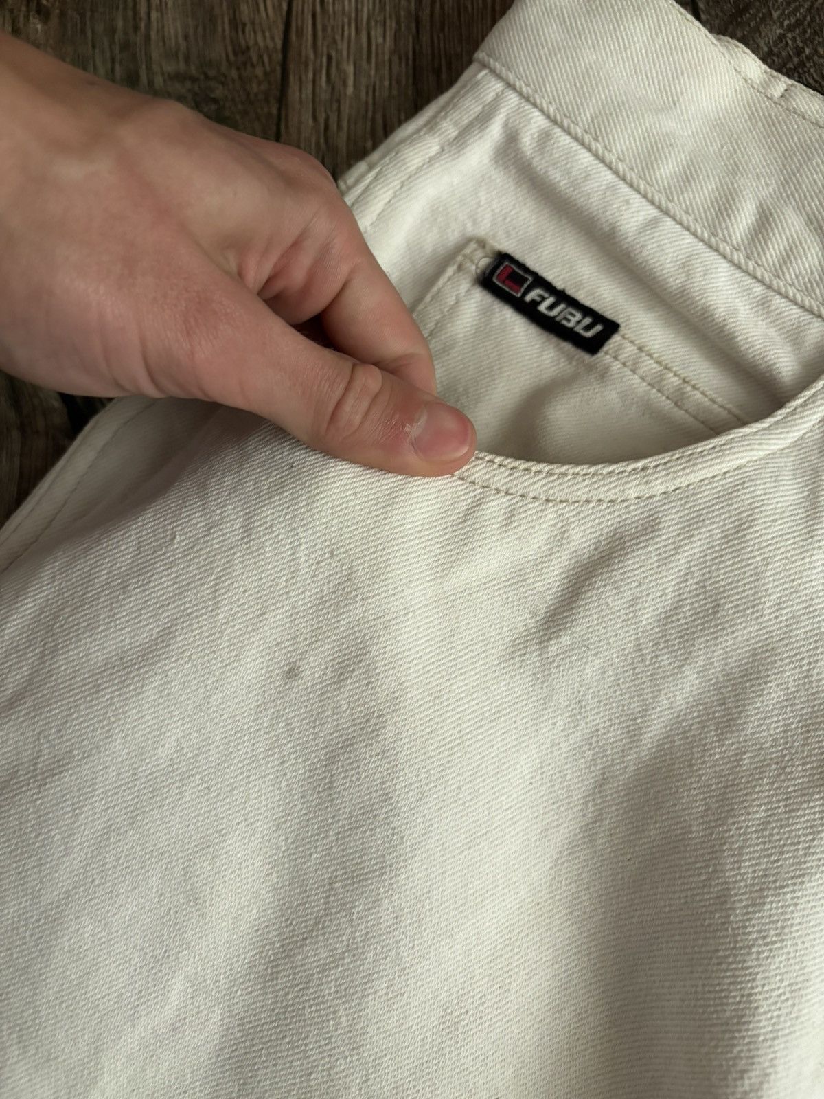 Fubu × JNCO × Vintage Vintage Fubu White Rare Carpenter Cargo Denim Rap Jeans Size US 34 / EU 50 - 11 Thumbnail
